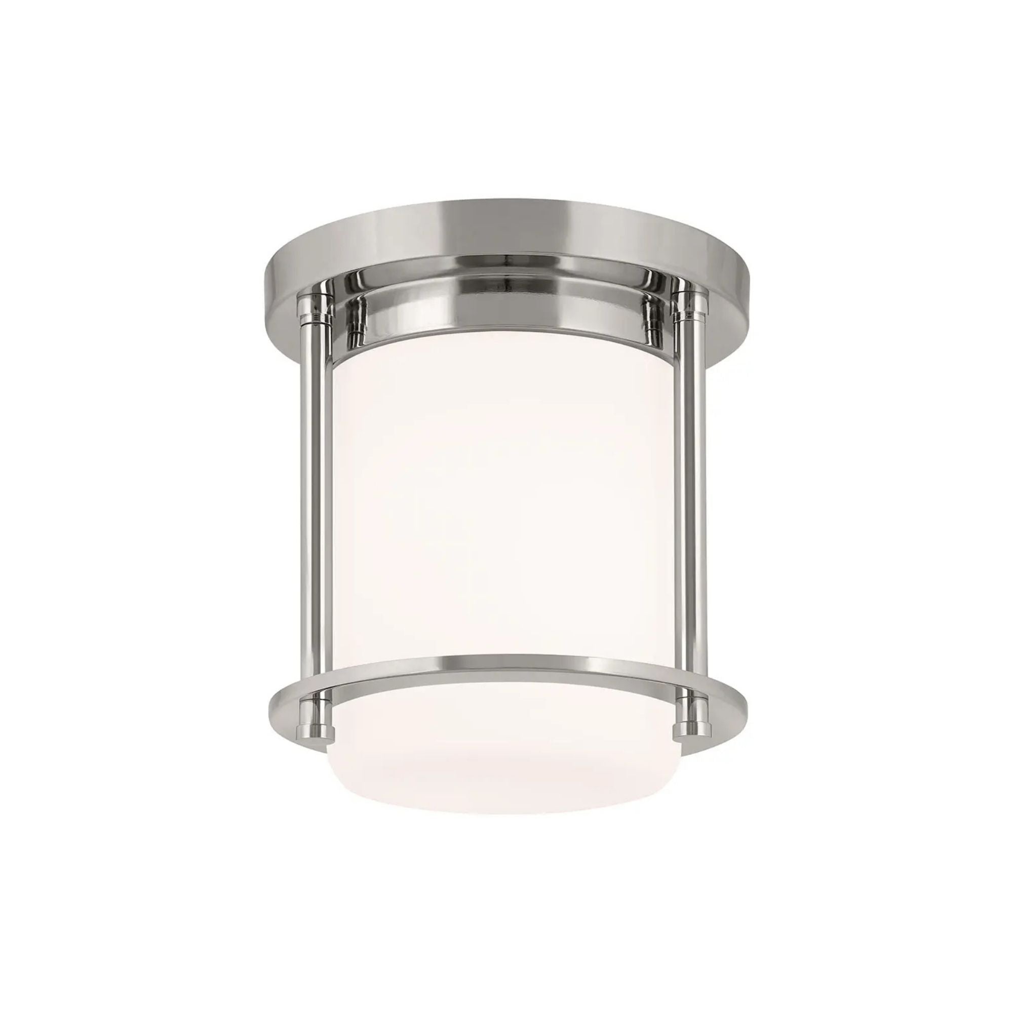 Brit 7" Flush Mount, Polished Nickel Finish