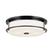 Brit 18" 4-Light Flush Mount, Black Finish