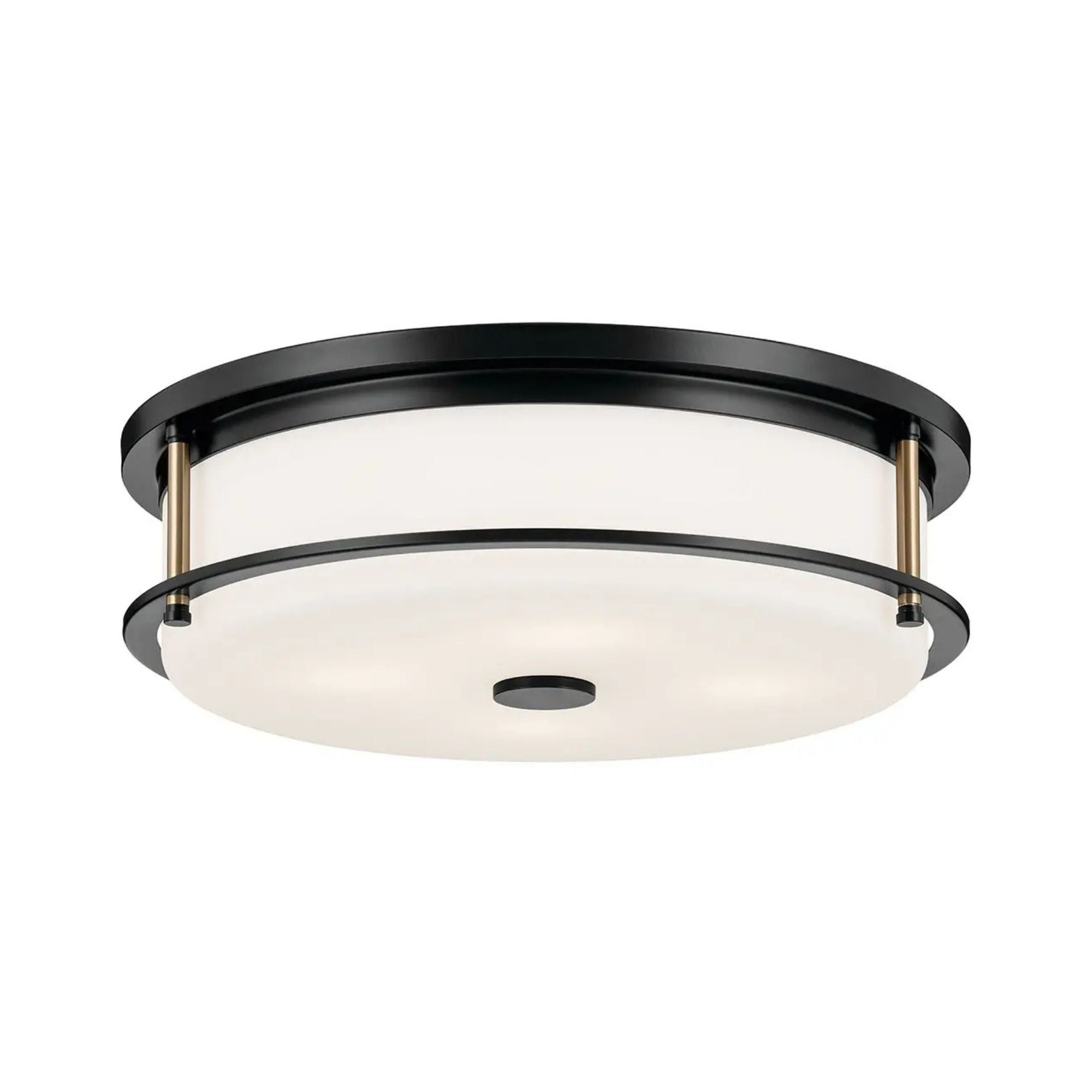 Brit 18" 4-Light Flush Mount, Black Finish