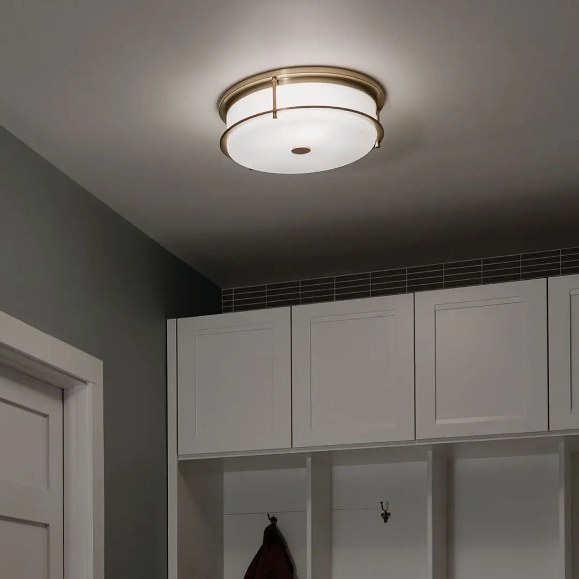 Brit 18" 4-Light Flush Mount, Champagne Bronze Finish
