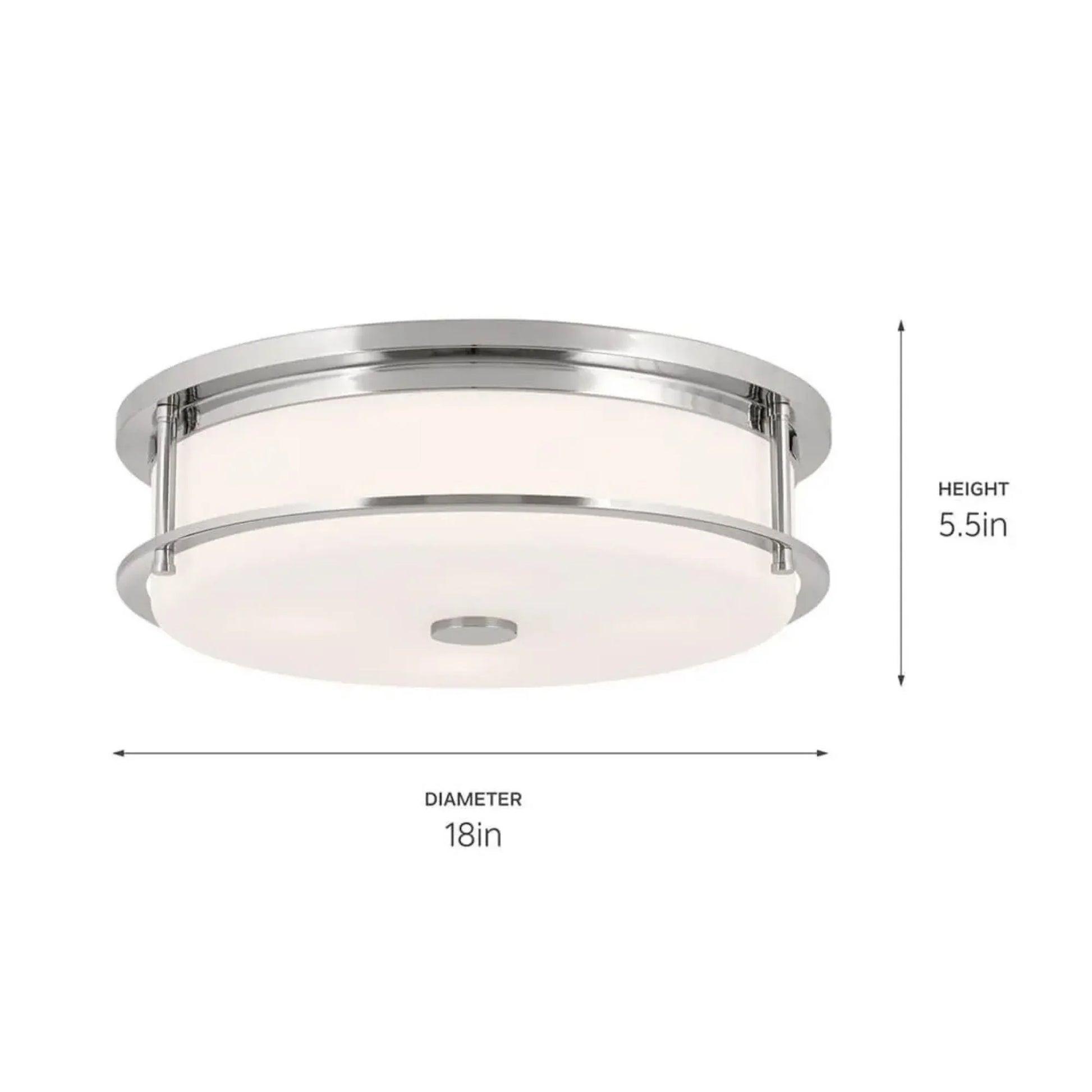 Kichler Lighting - Brit 18" 4-Light Flush Mount, Polished Nickel Finish | Bees Lighting