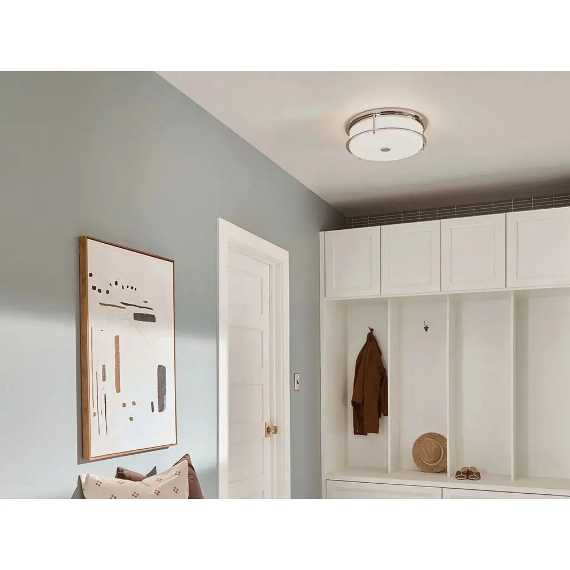 Kichler Lighting - Brit 18" 4-Light Flush Mount, Polished Nickel Finish | Bees Lighting