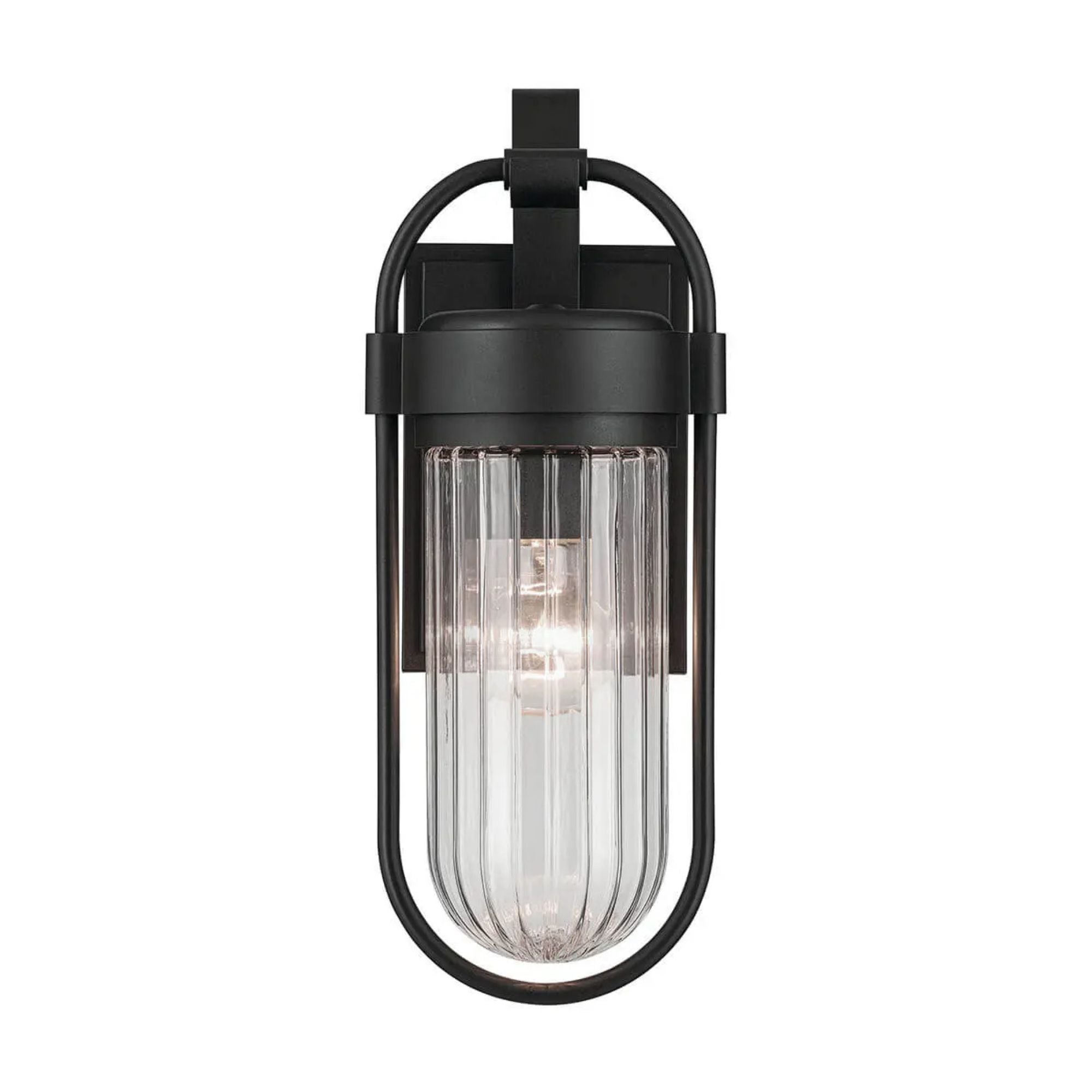 Brix 16" Outdoor Wall Light, Textured Black Finish