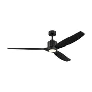 Kichler Calyx 60'' Ceiling Fan with LED Light DC Motor Matte Black