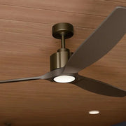 Kichler Calyx 60'' Ceiling Fan with LED Light DC Motor Heritage Brushed Bronze