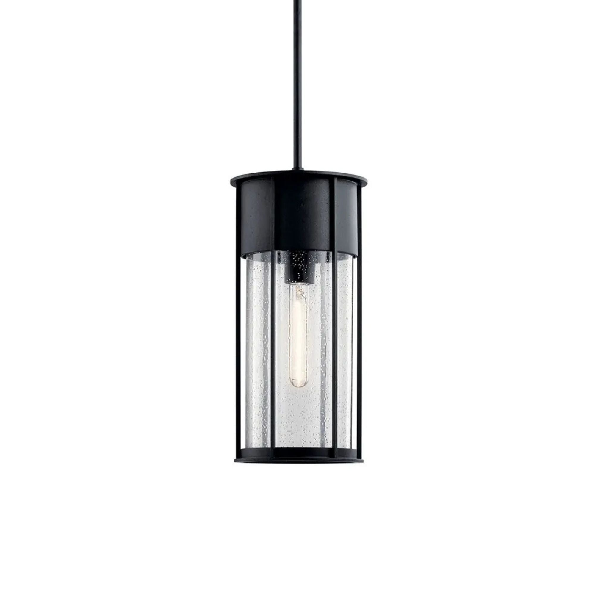 Camillo 18" Outdoor Pendant, Textured Black Finish