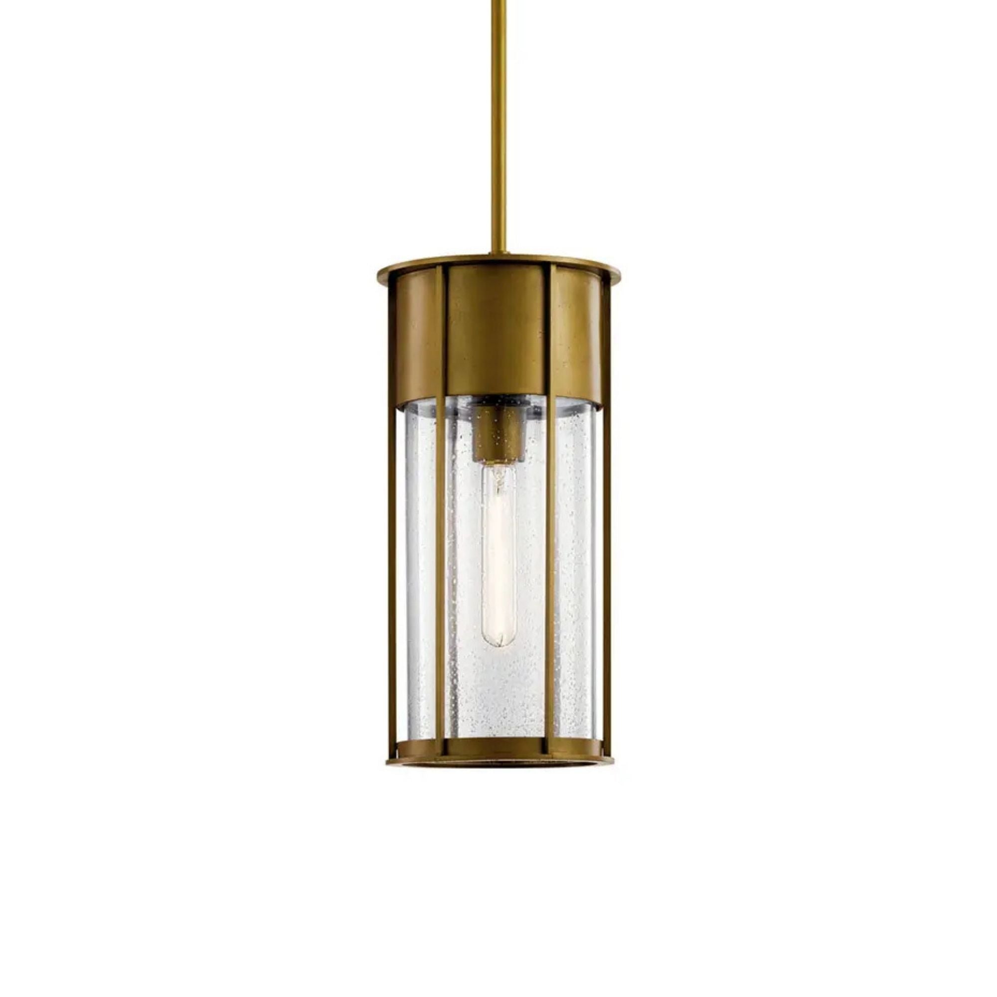 Camillo 18" Outdoor Pendant, Natural Brass Finish