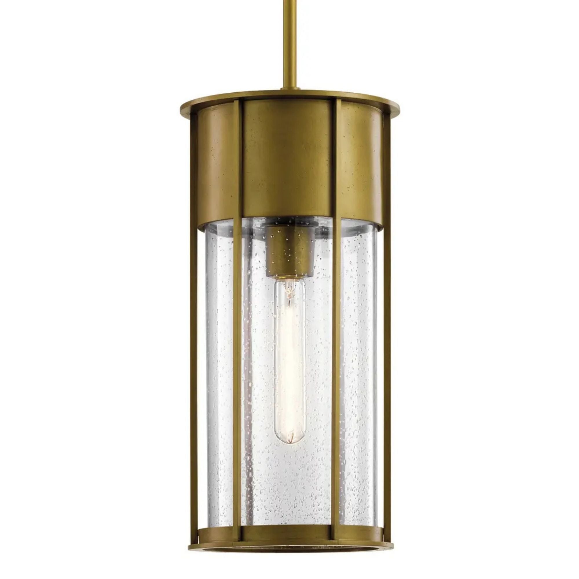 Camillo 18" Outdoor Pendant, Natural Brass Finish