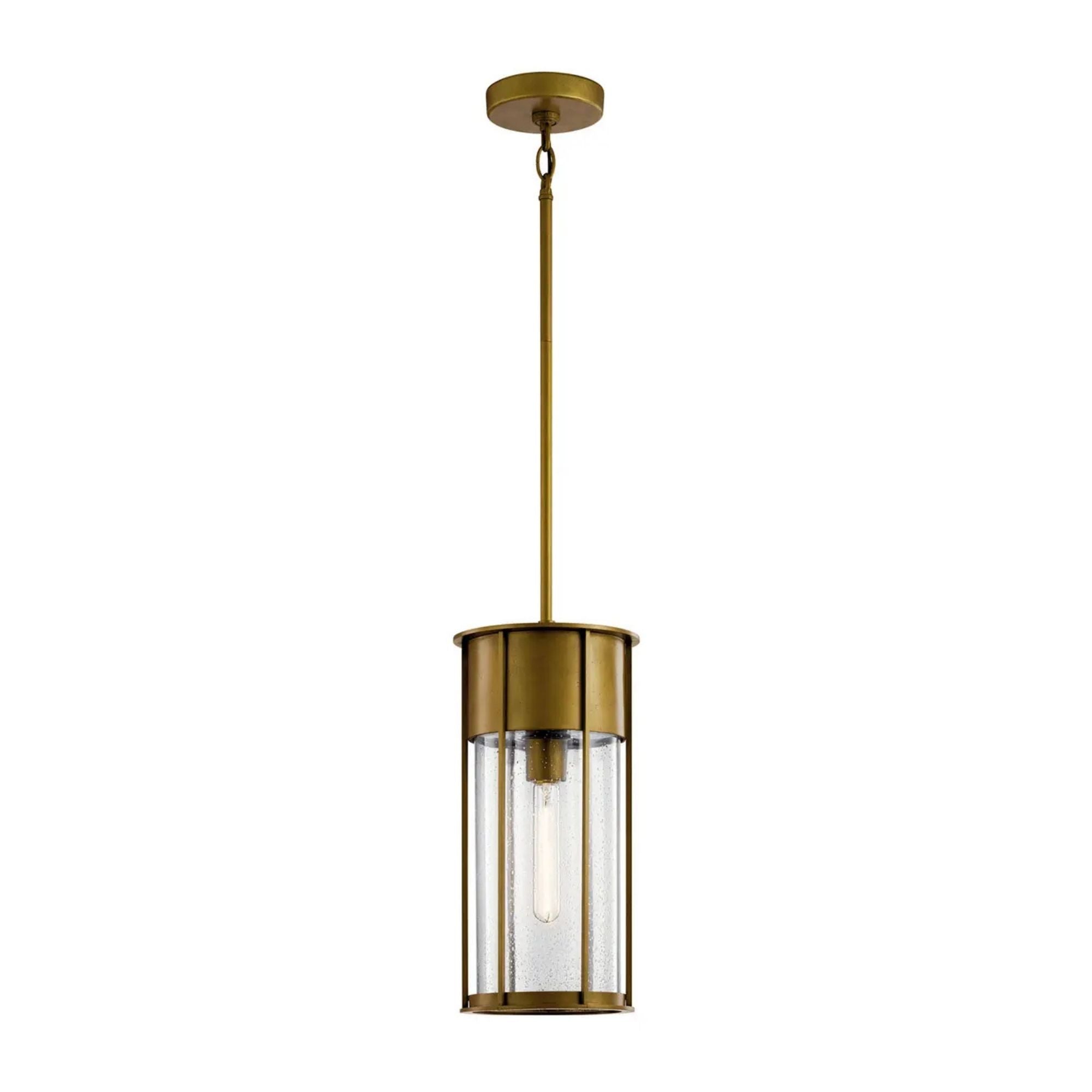 Camillo 18" Outdoor Pendant, Natural Brass Finish