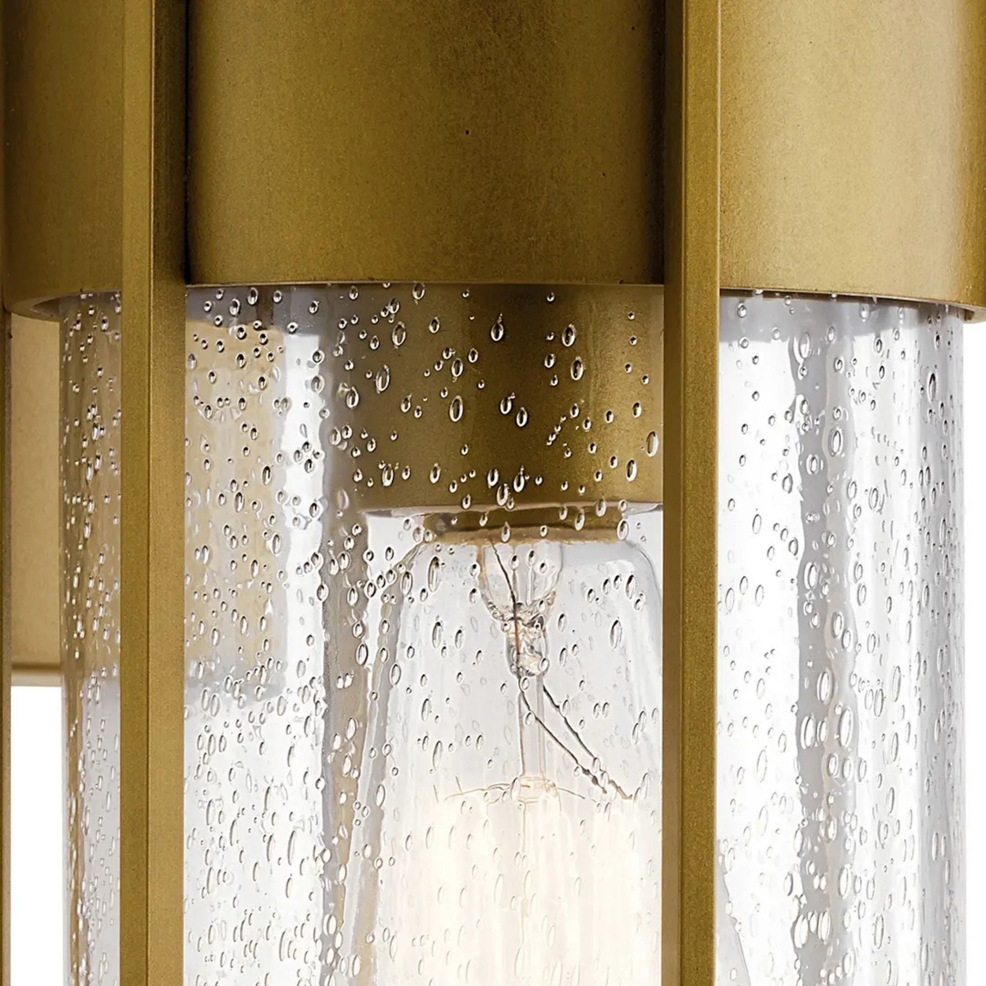 Camillo 11" Outdoor Wall Light, Natural Brass Finish