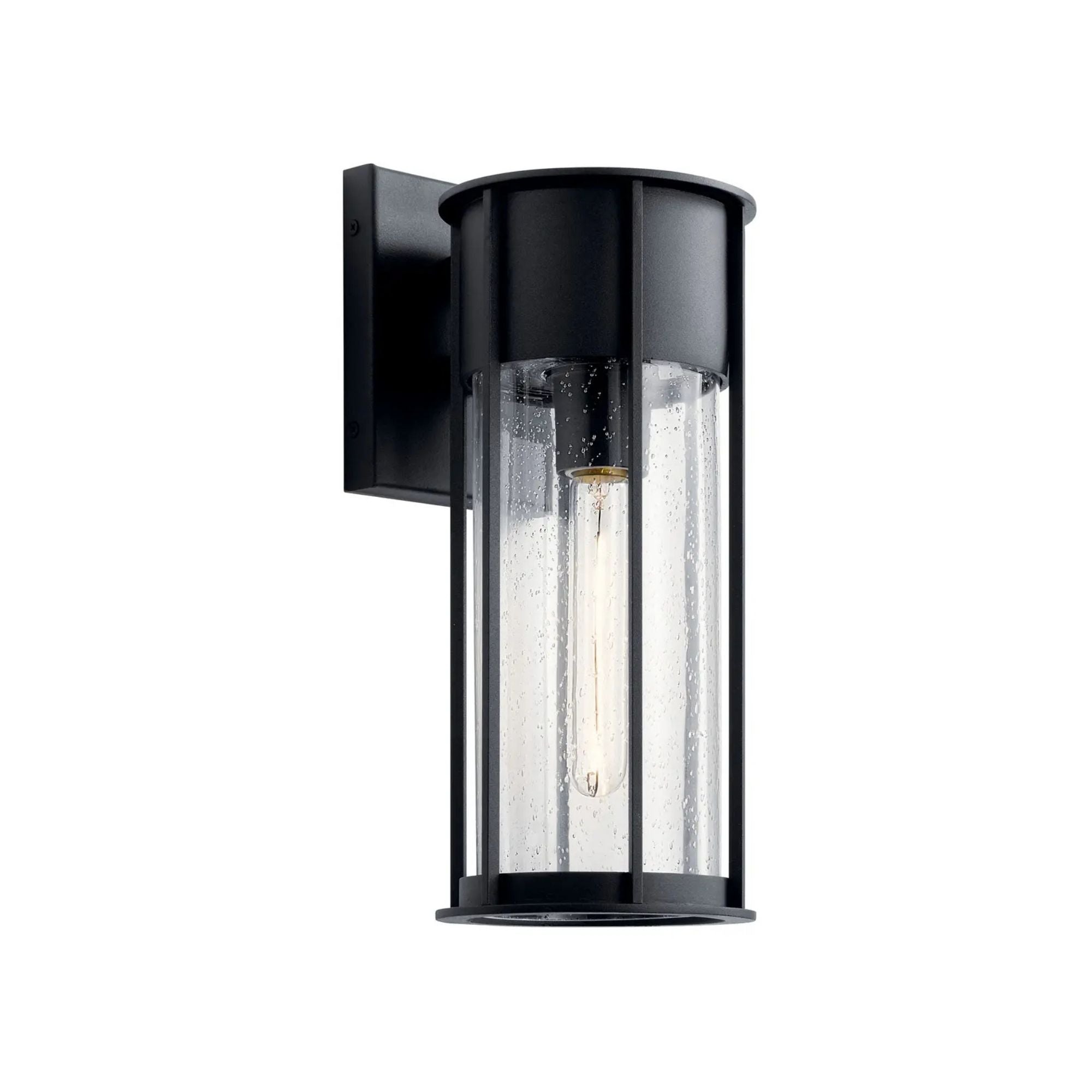 Camillo 15" Outdoor Wall Light, Textured Black Finish