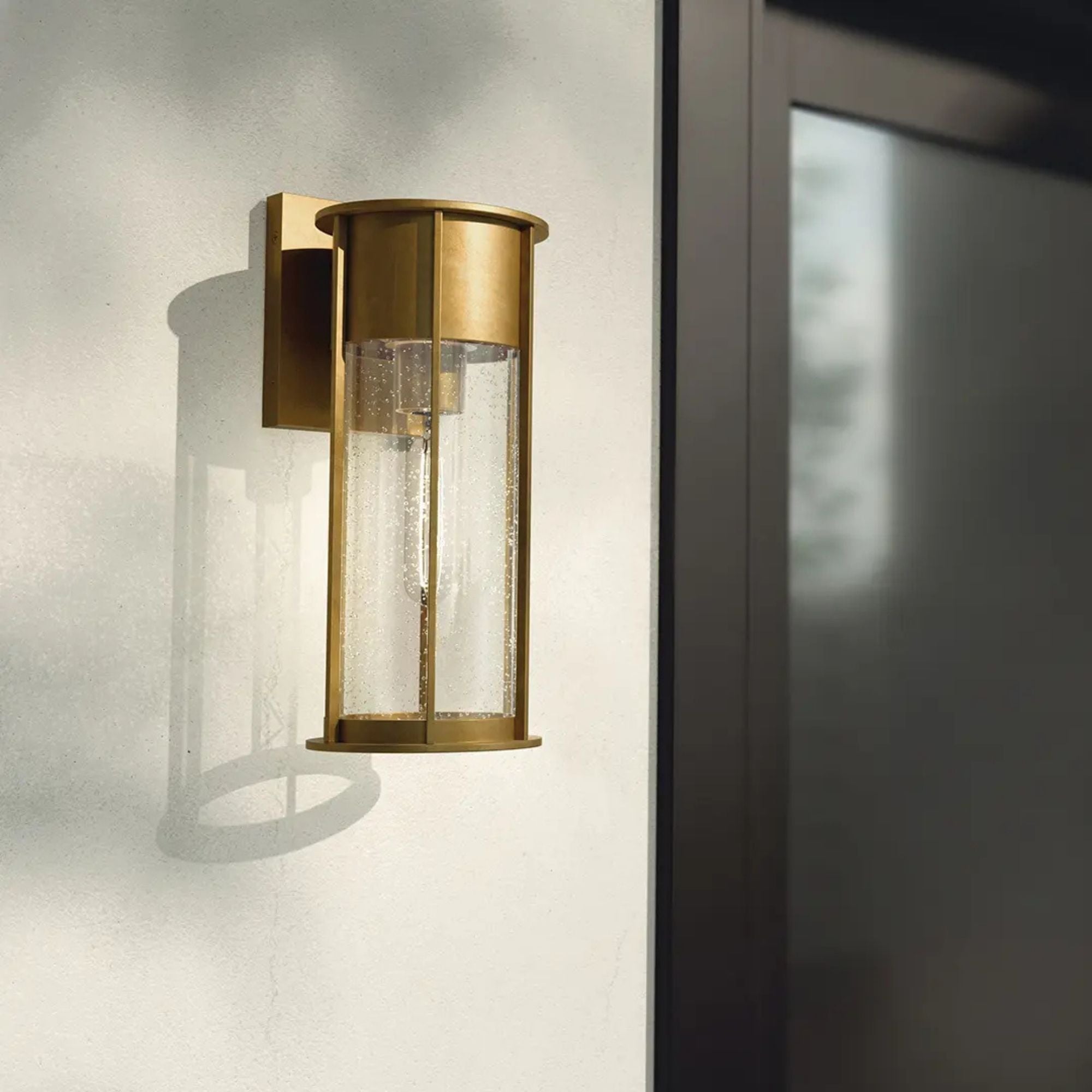 Camillo 15" Outdoor Wall Light, Natural Brass Finish - Bees Lighting