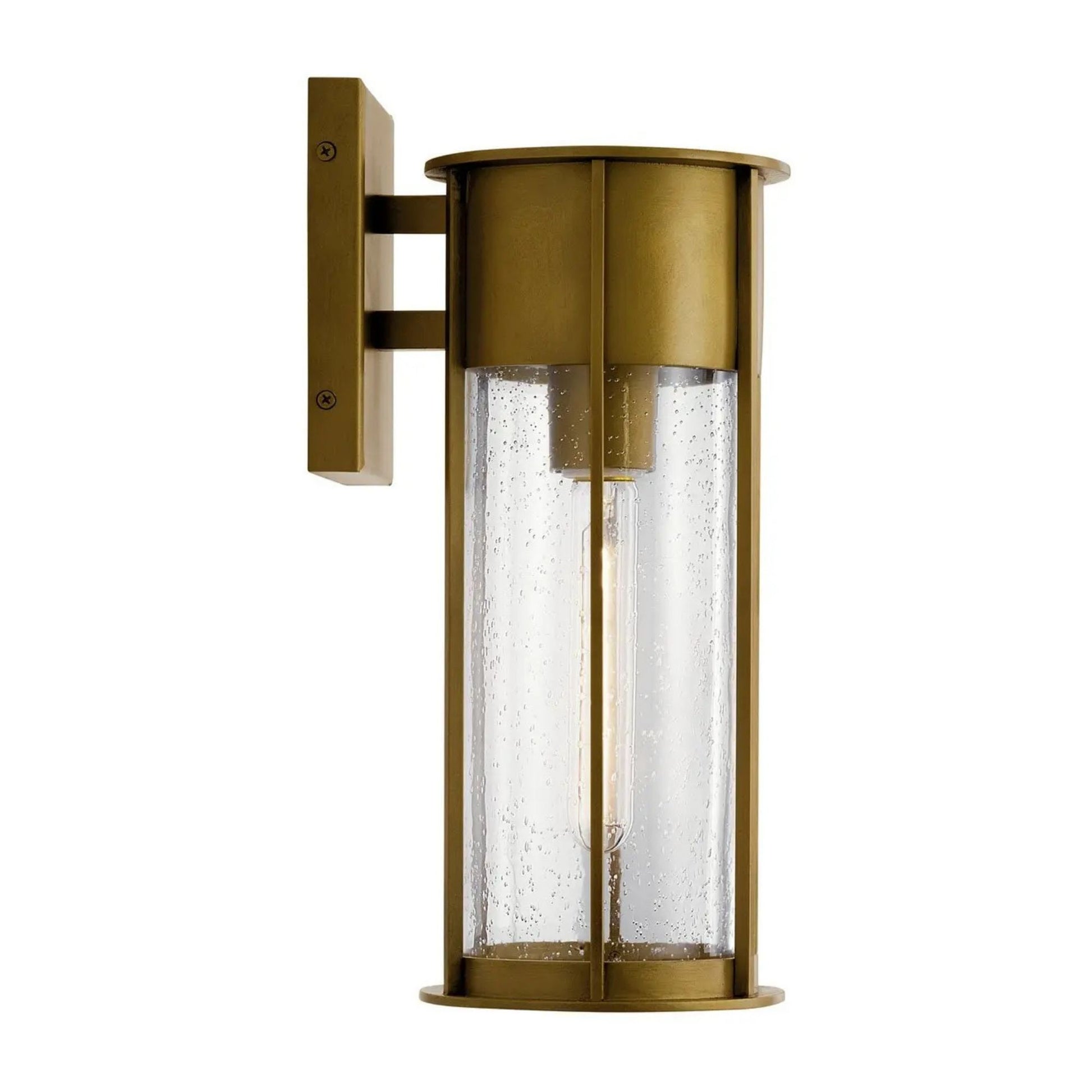 Camillo 15" Outdoor Wall Light, Natural Brass Finish - Bees Lighting