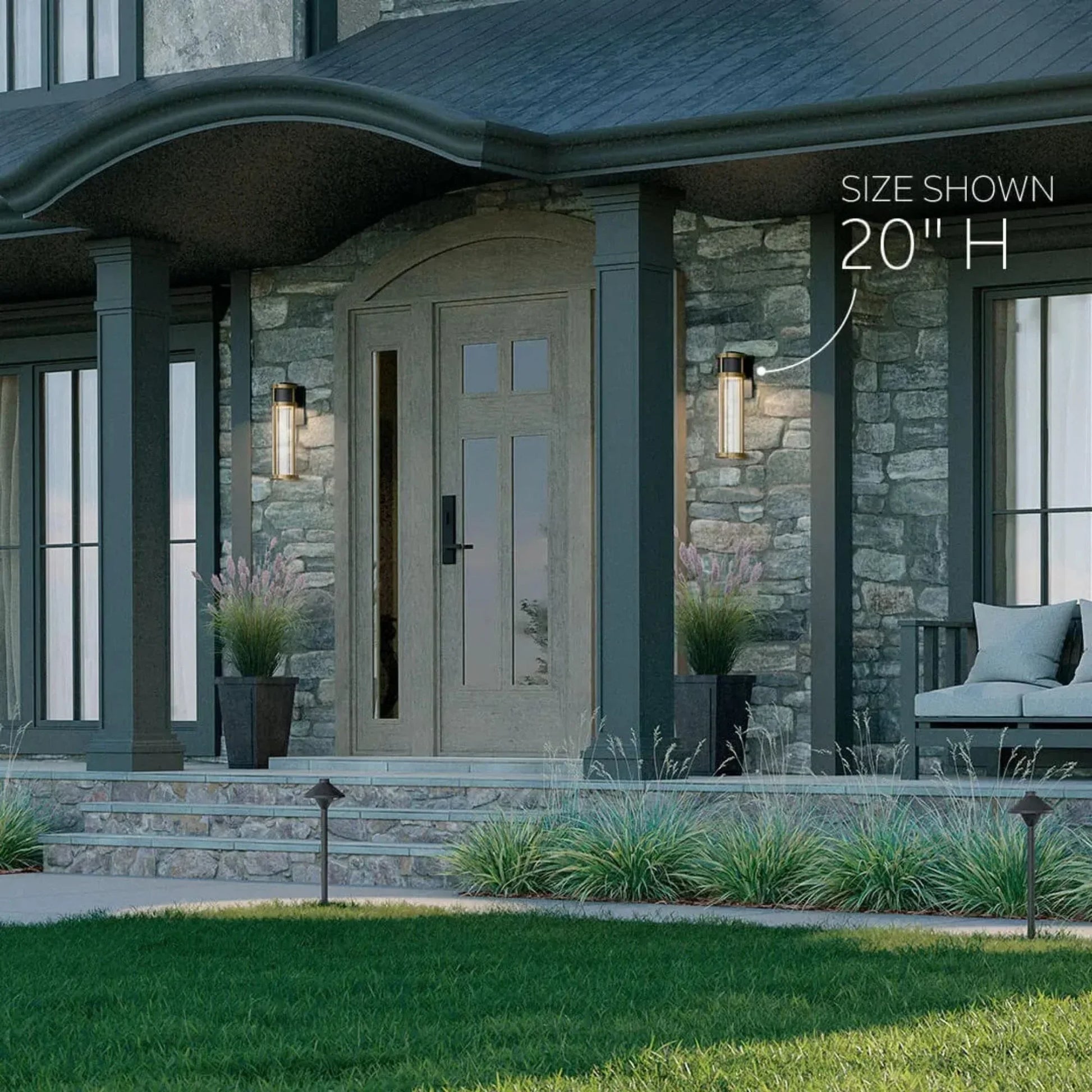 Kichler Lighting - Camillo 12" LED Outdoor Wall Light, Textured Black Finish | Bees Lighting