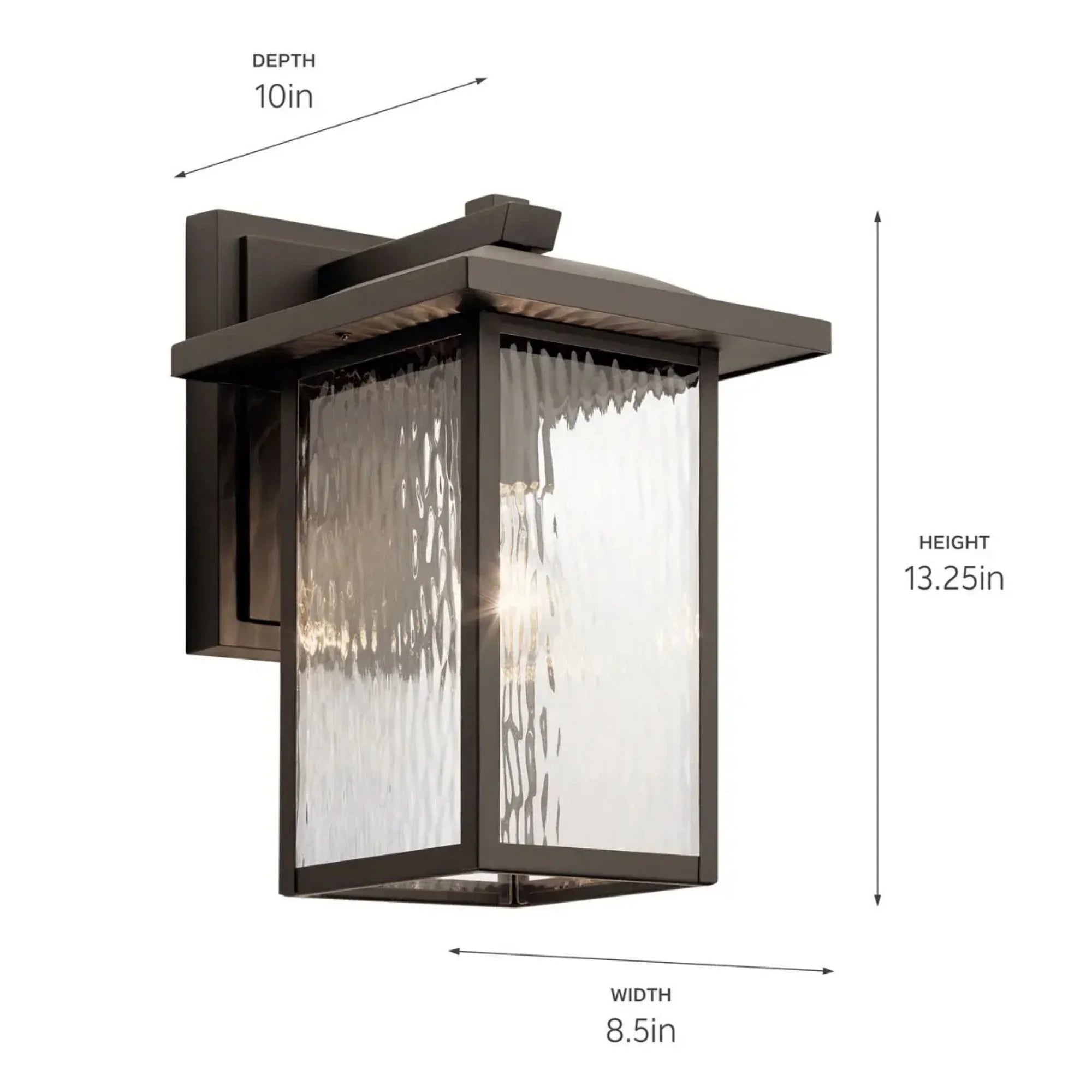 Capanna 13" Outdoor Wall Light, Olde Bronze Finish