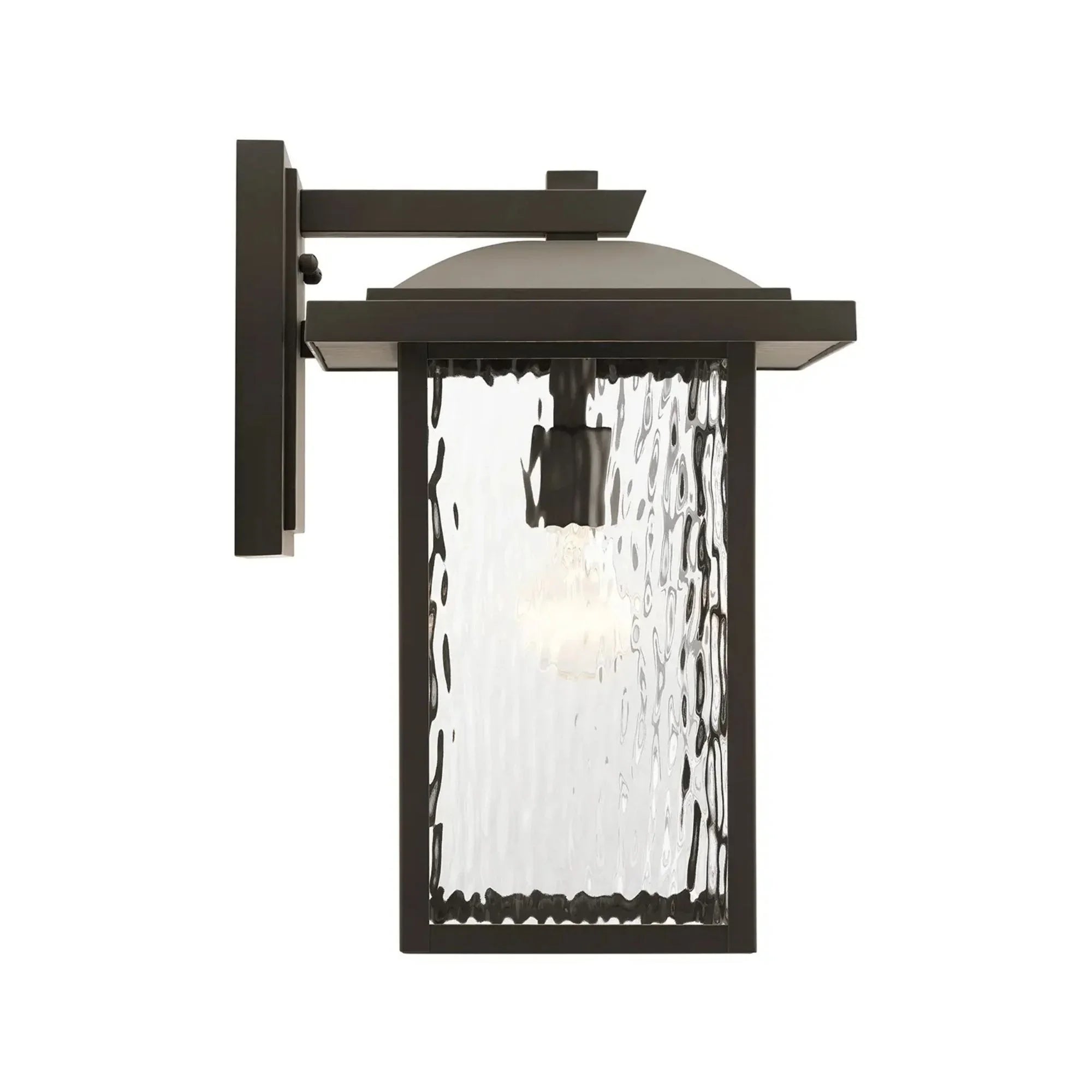 Kichler Capanna 15.62 in. Outdoor Wall Sconce, Olde Bronze with Clear Water Glass