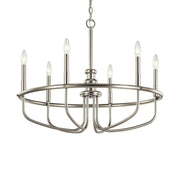 Kichler Capitol Hill 22 in. 6-Light Chandelier, Brushed Nickel