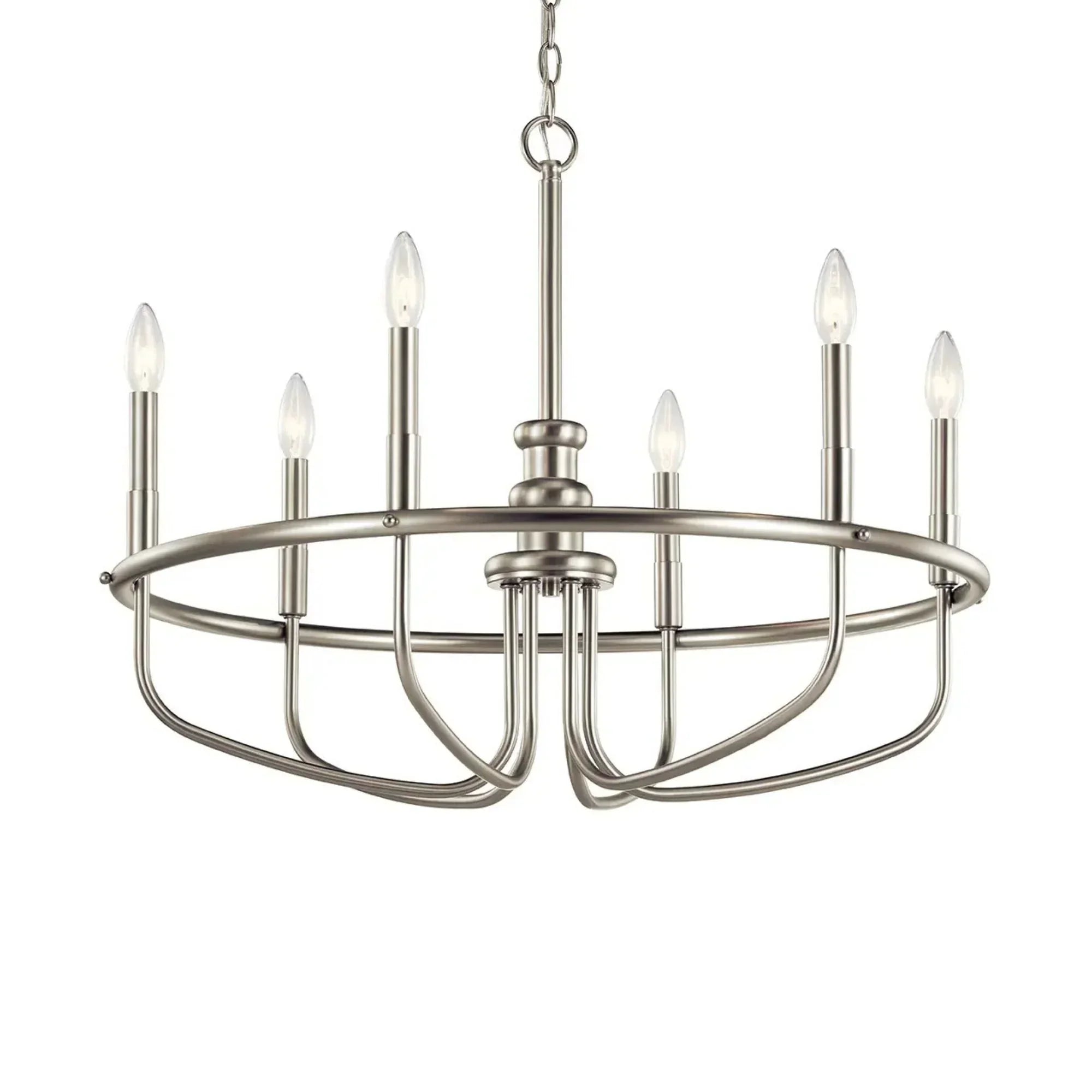 Kichler Capitol Hill 22 in. 6-Light Chandelier, Brushed Nickel