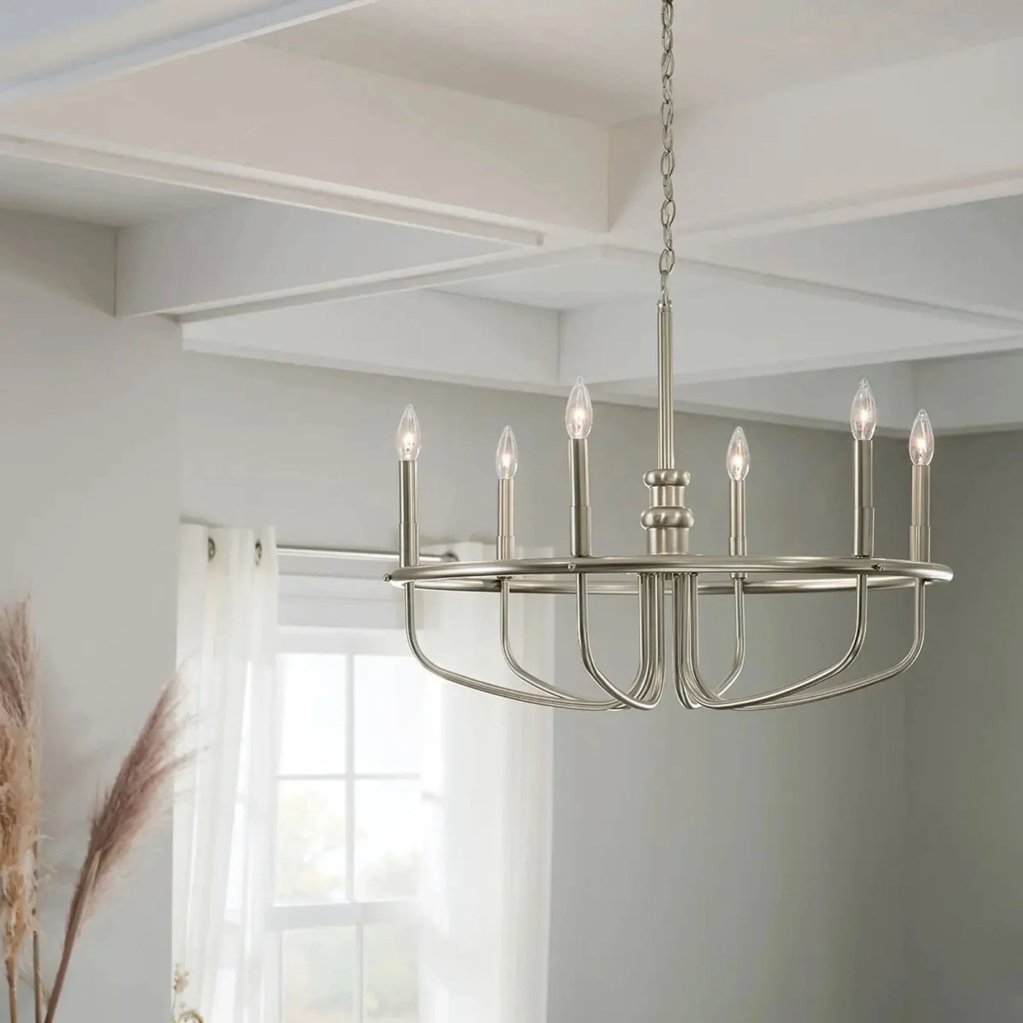 Kichler Capitol Hill 22 in. 6-Light Chandelier, Brushed Nickel