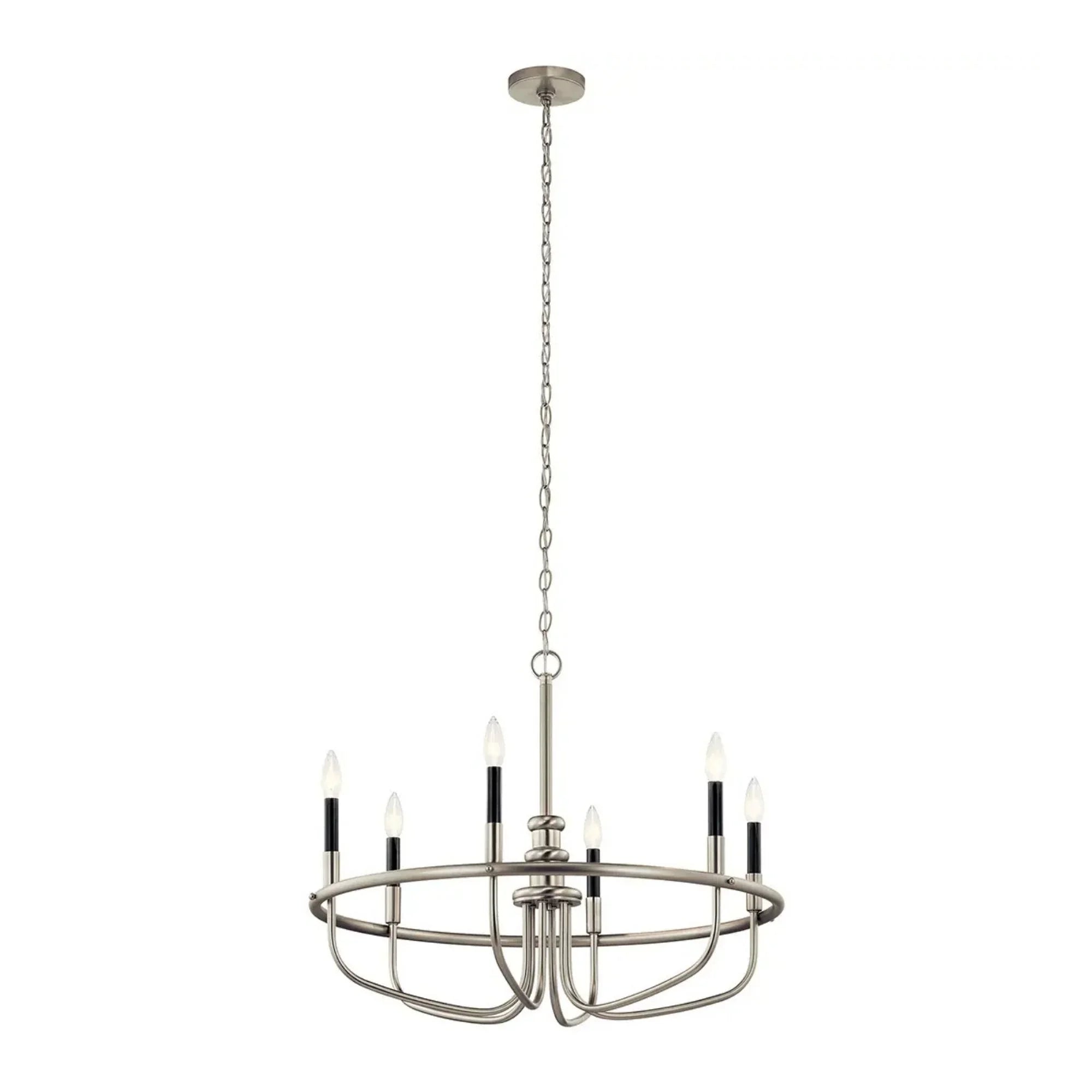 Kichler Capitol Hill 22 in. 6-Light Chandelier, Brushed Nickel