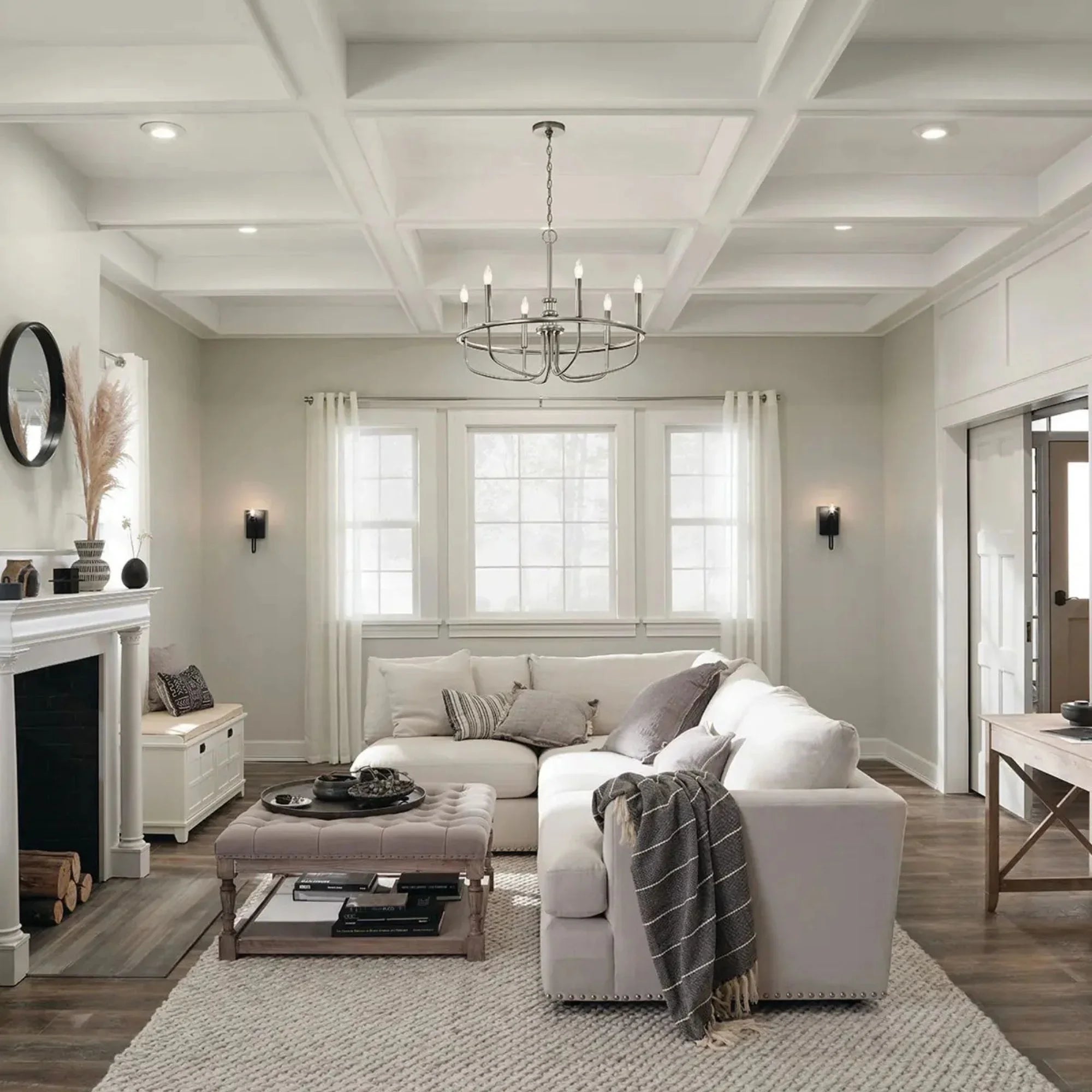 Kichler Capitol Hill 22 in. 6-Light Chandelier, Brushed Nickel
