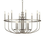 Kichler Capitol Hill 34.75 in. 12-Light Chandelier, Brushed Nickel