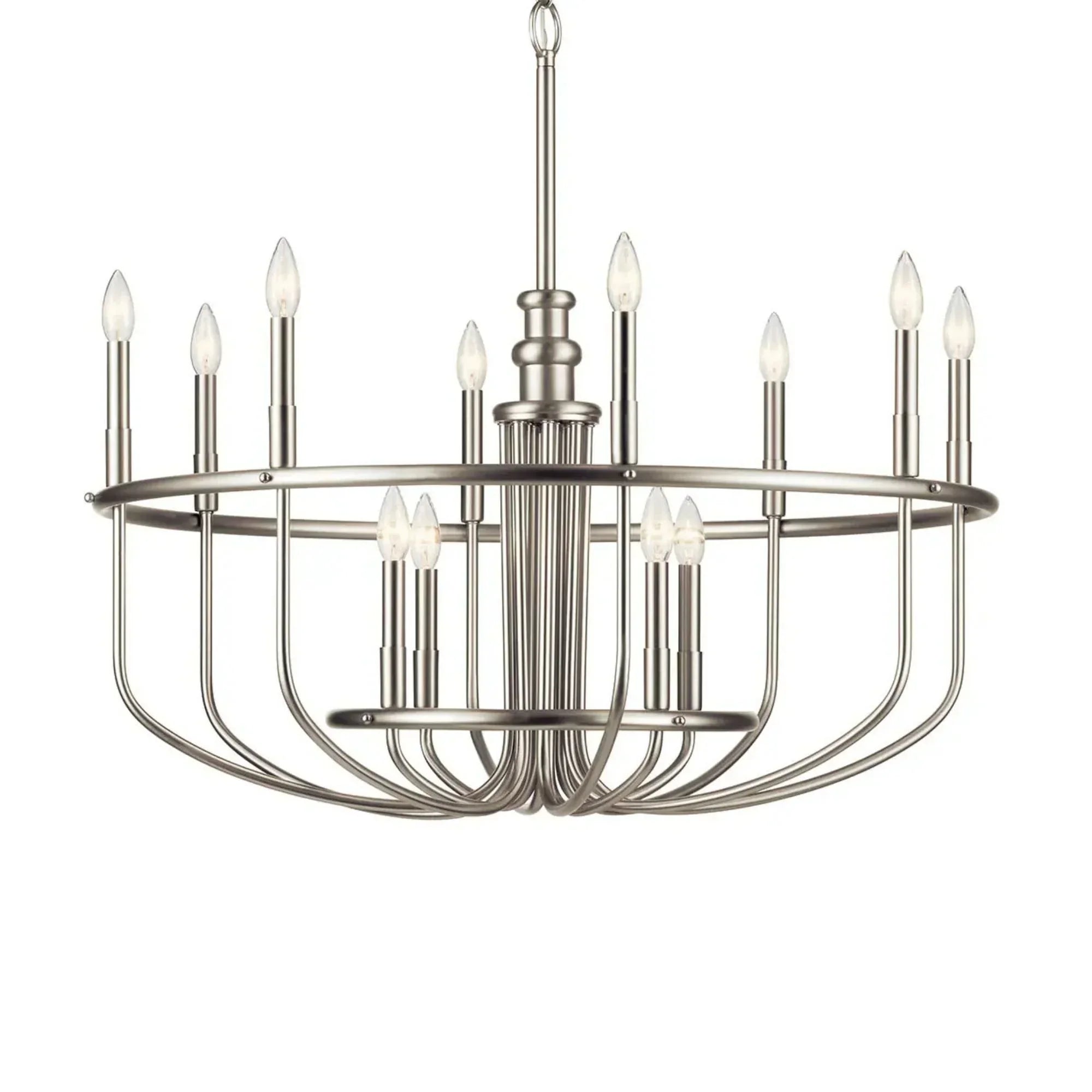Kichler Capitol Hill 34.75 in. 12-Light Chandelier, Brushed Nickel