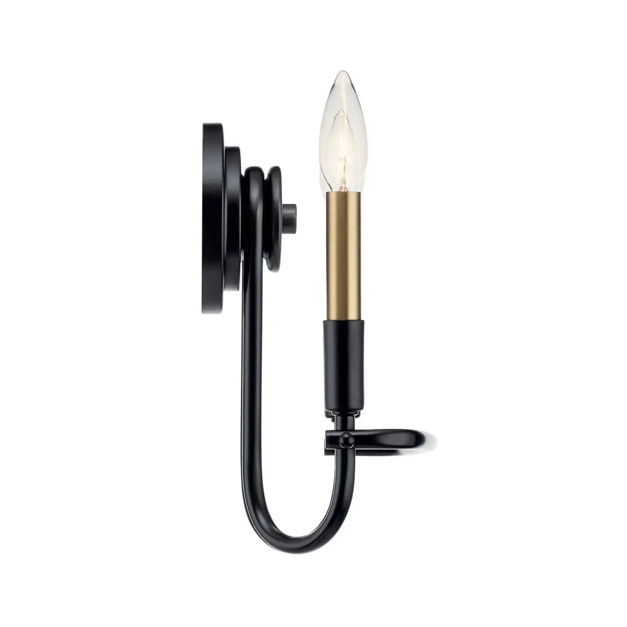 Kichler Capitol Hill 10.75 in. 2-Light Wall Sconce, Black