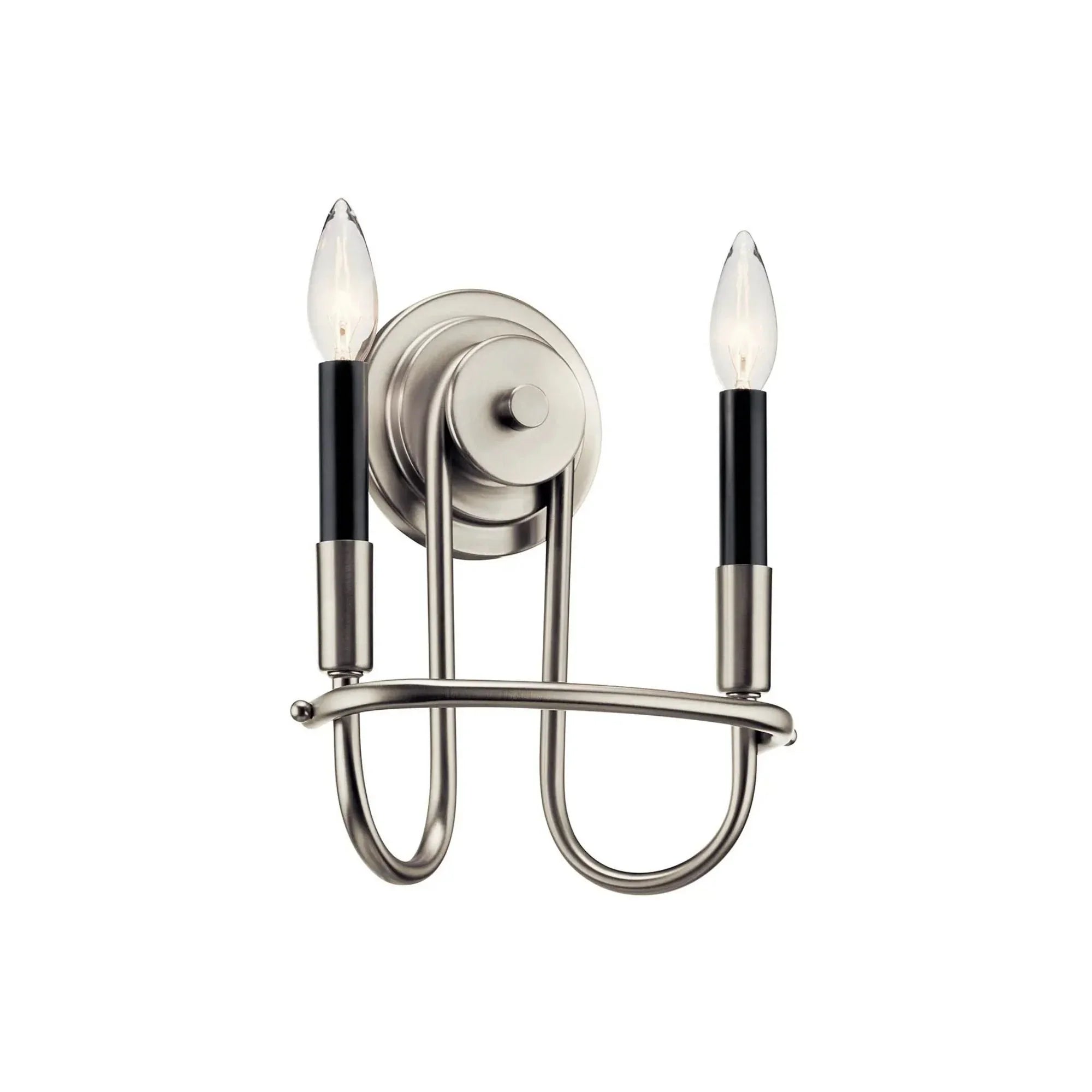 Kichler Capitol Hill 10.75 in. 2-Light Wall Sconce, Brushed Nickel