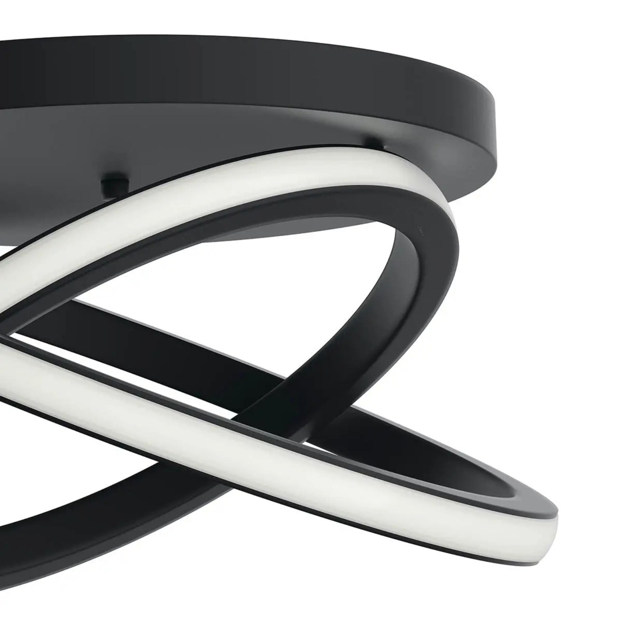 Caputo 17" LED Flush Mount, Matte Black Finish