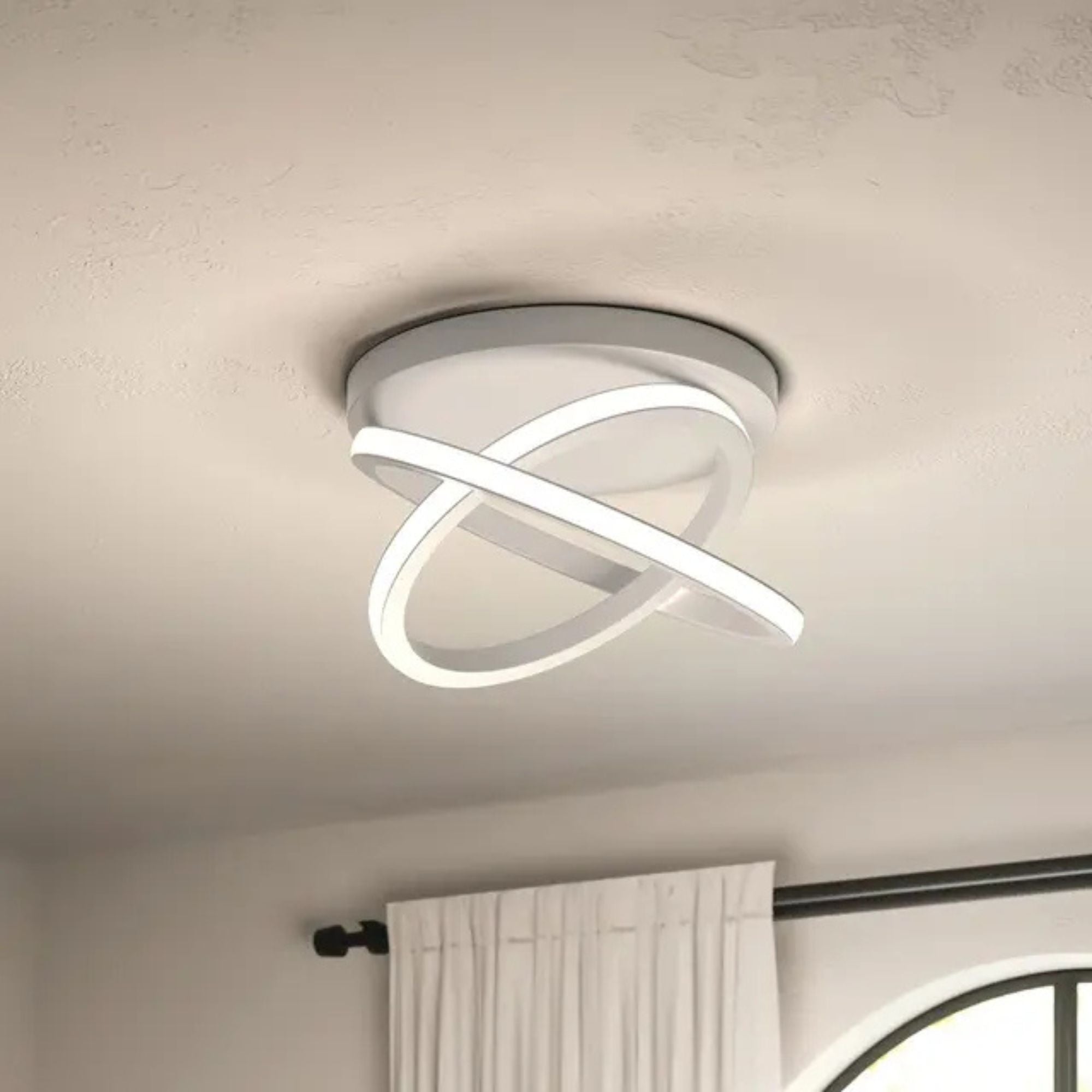 Caputo 19" LED Flush Mount, White Finish