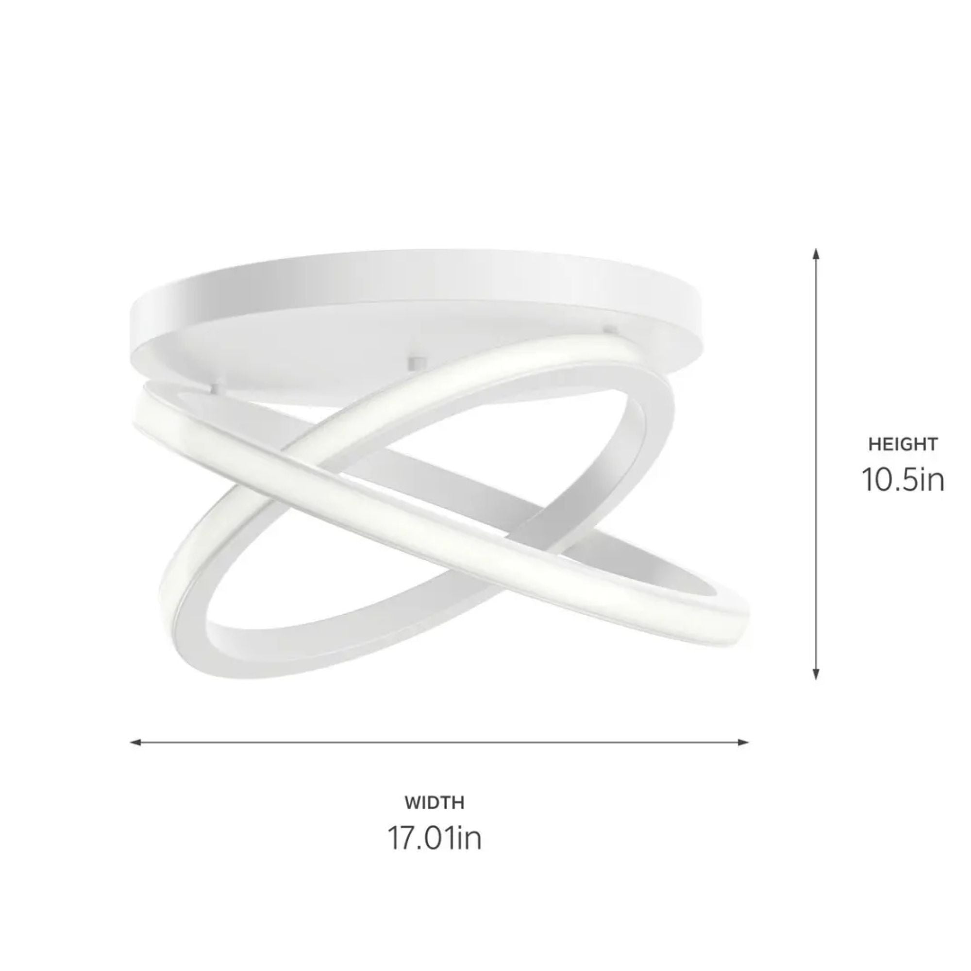 Caputo 19" LED Flush Mount, White Finish