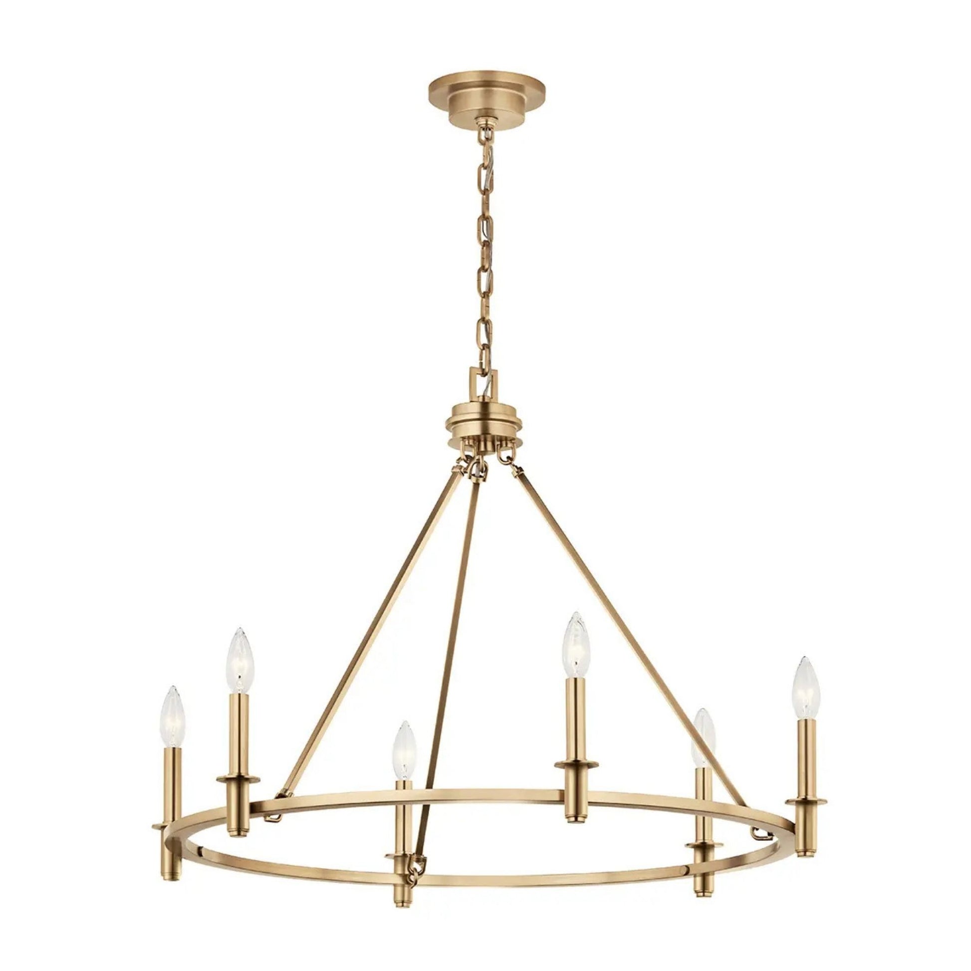 Carrick 32" 6-Light Chandelier, Champagne Bronze Finish - Bees Lighting