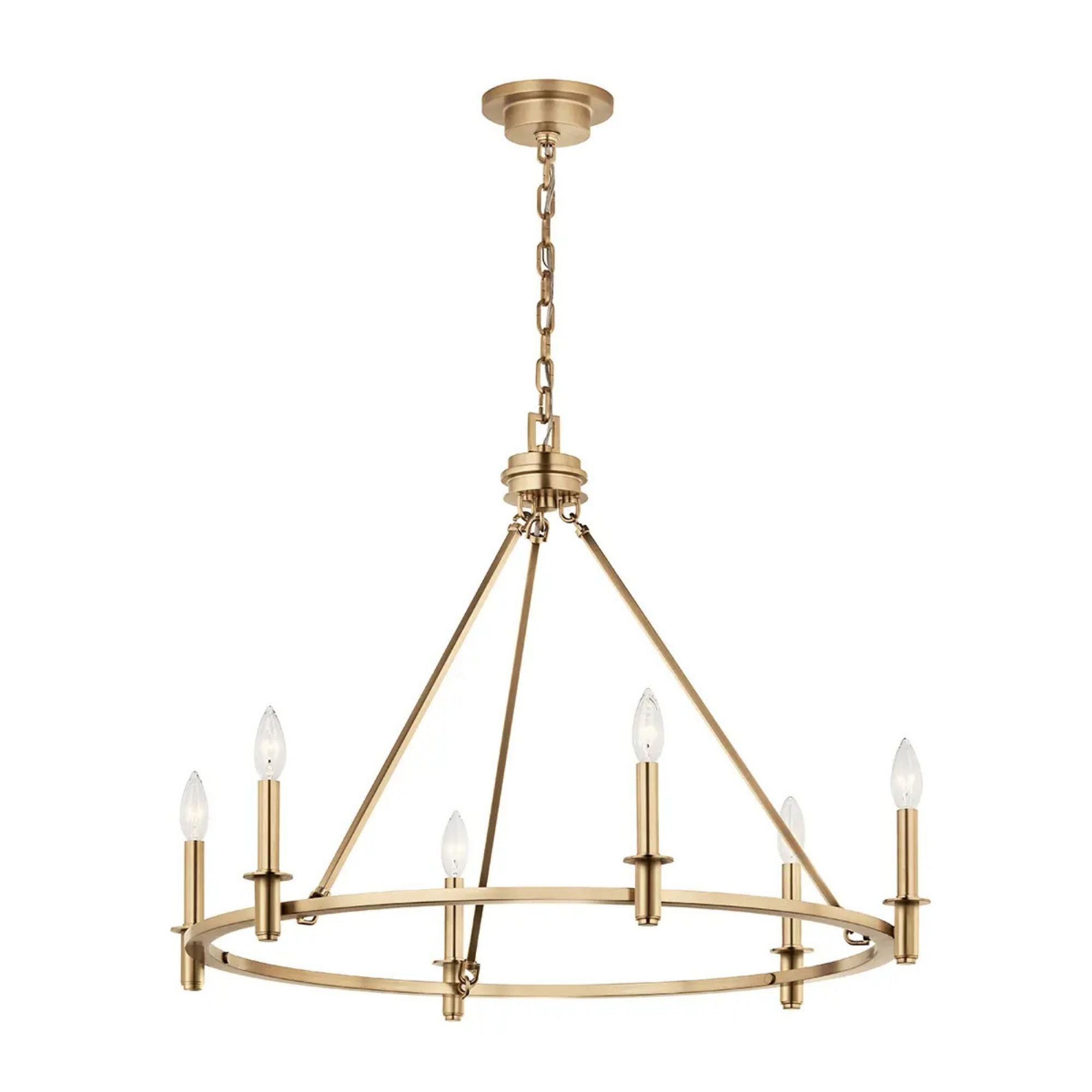 Carrick 32" 6-Light Chandelier, Champagne Bronze Finish - Bees Lighting