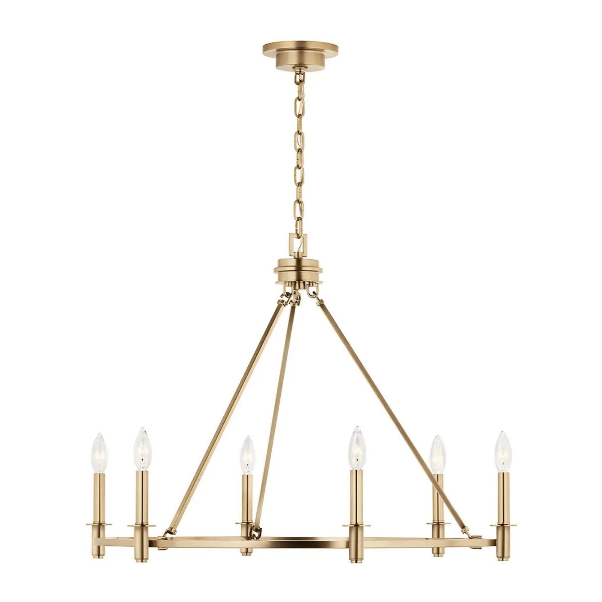 Carrick 32" 6-Light Chandelier, Champagne Bronze Finish - Bees Lighting