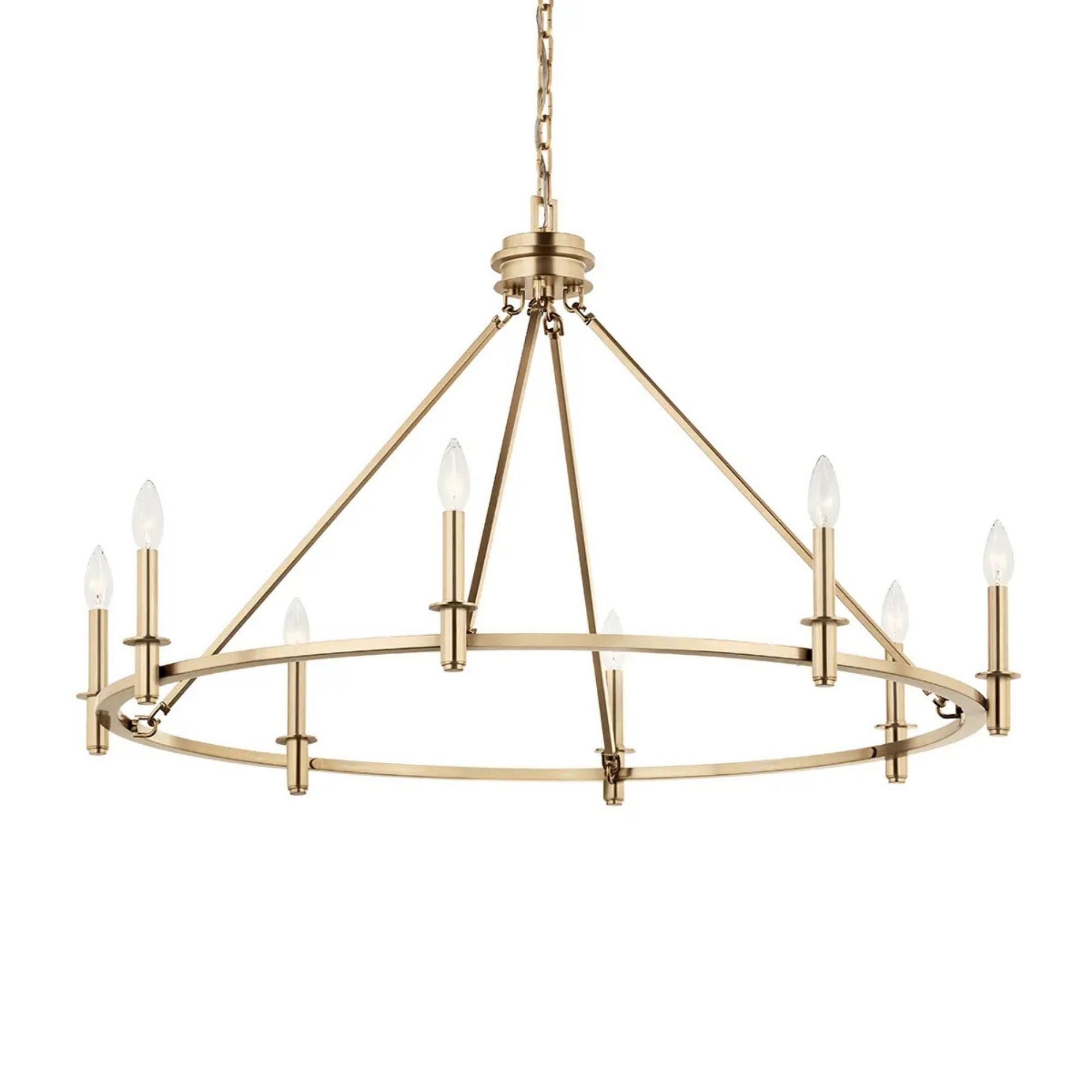 Carrick 41" 8-Light Chandelier, Champagne Bronze Finish