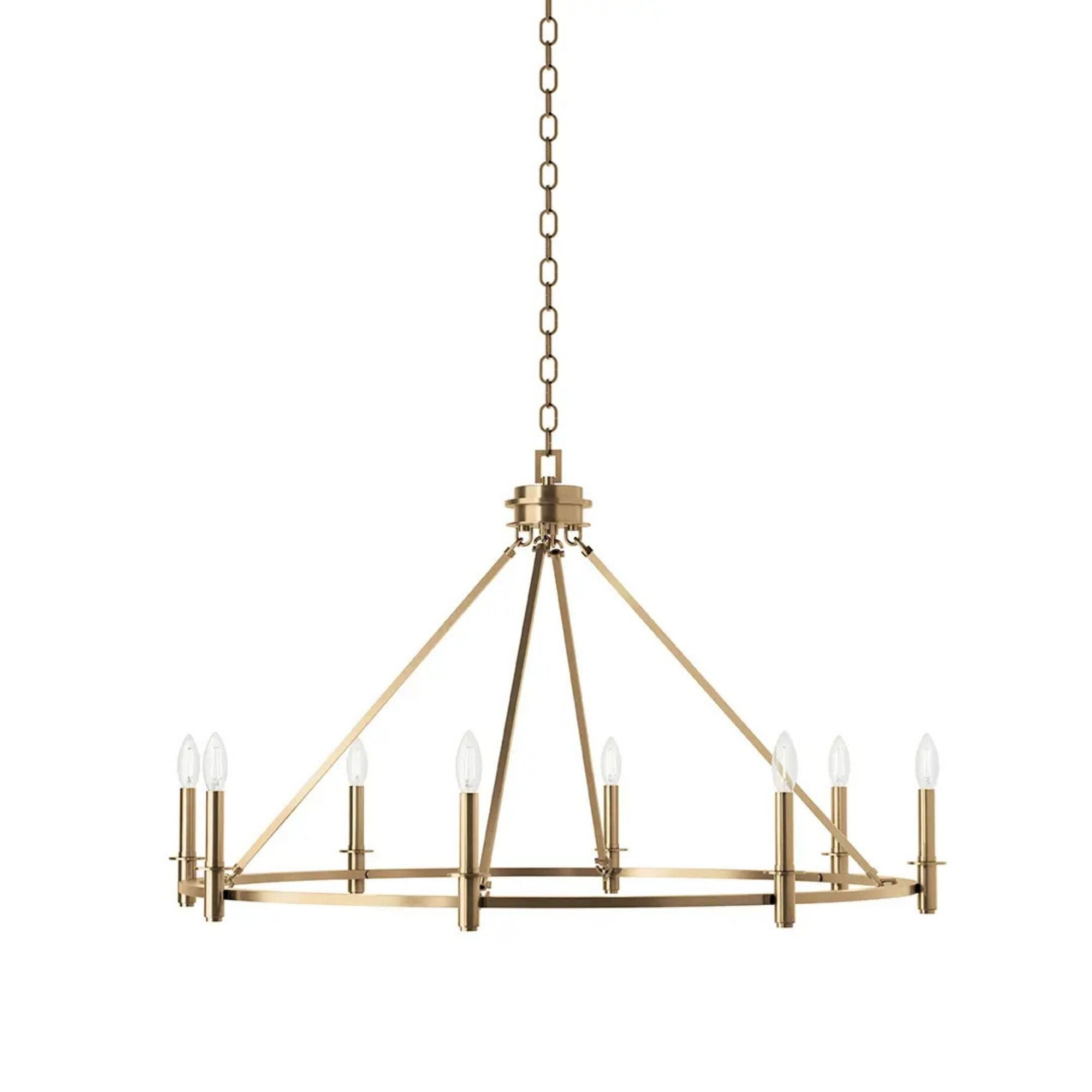 Carrick 41" 8-Light Chandelier, Champagne Bronze Finish