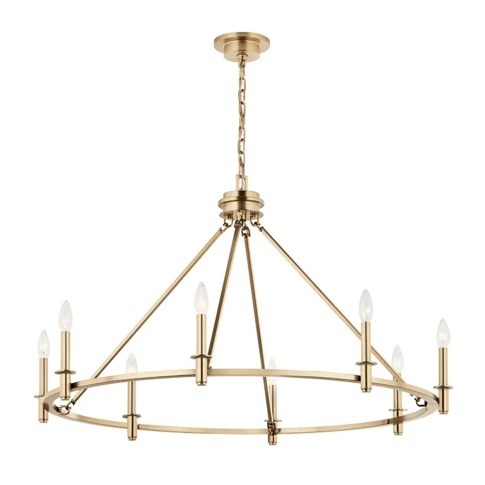 Carrick 41" 8-Light Chandelier, Champagne Bronze Finish