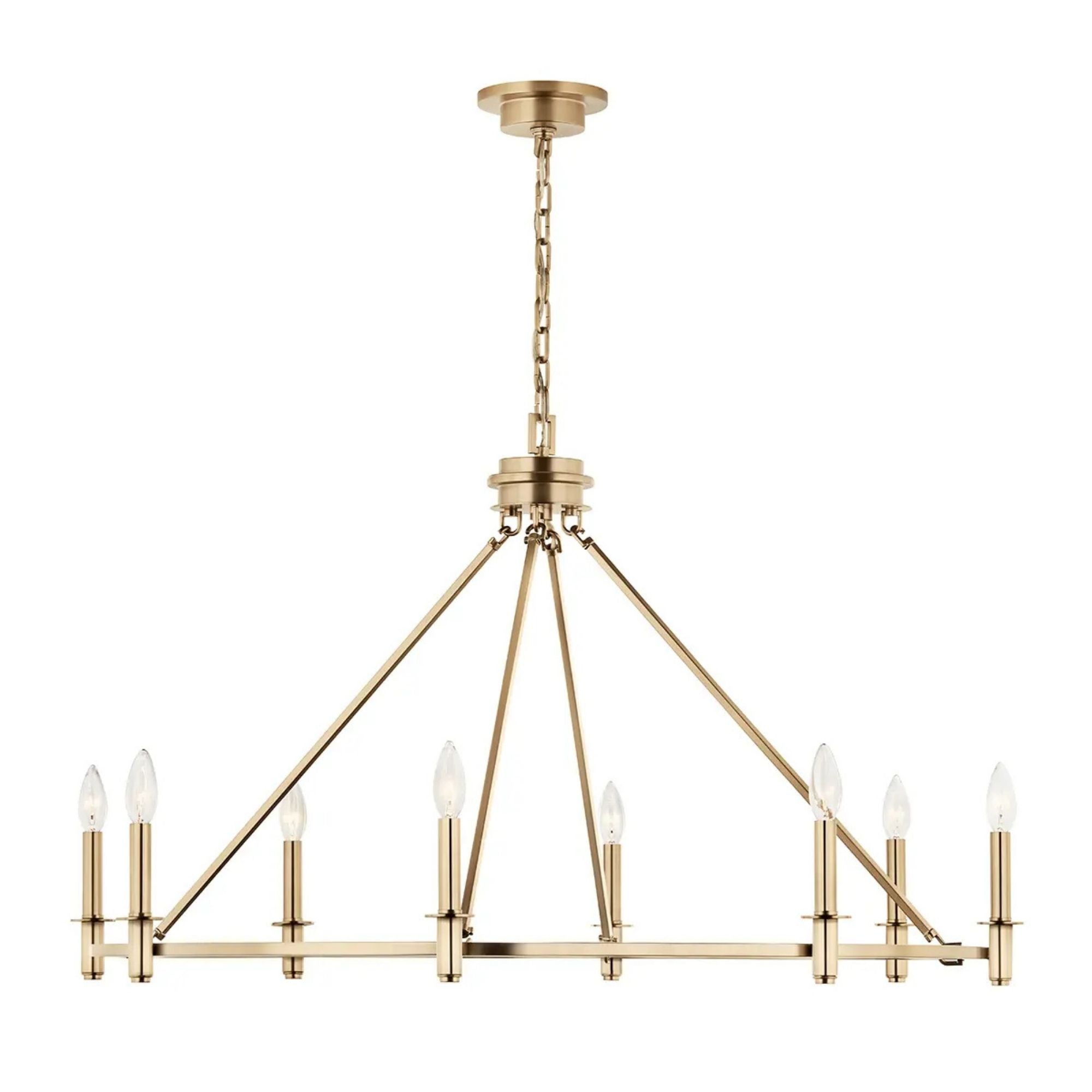 Carrick 41" 8-Light Chandelier, Champagne Bronze Finish