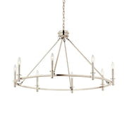 Carrick 41" 8-Light Chandelier, Polished Nickel Finish