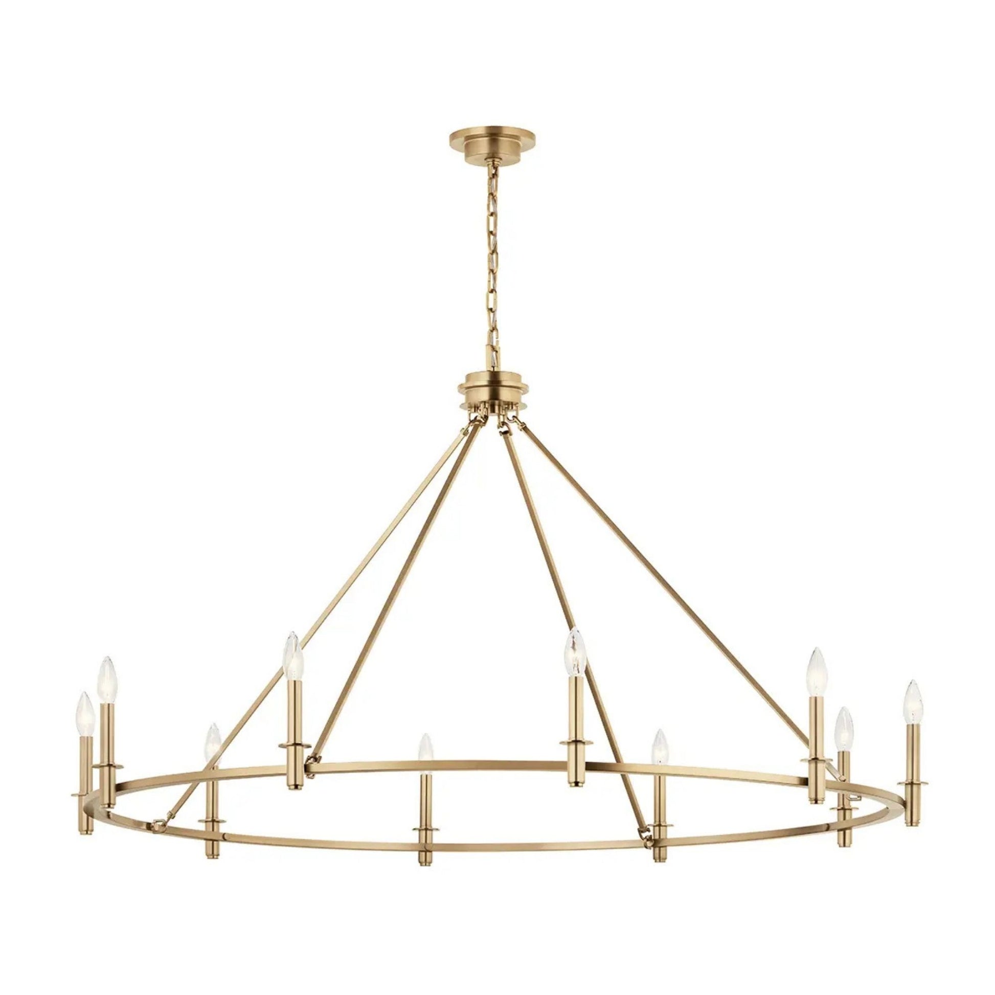 Carrick 54" 10-Light Chandelier, Champagne Bronze Finish - Bees Lighting