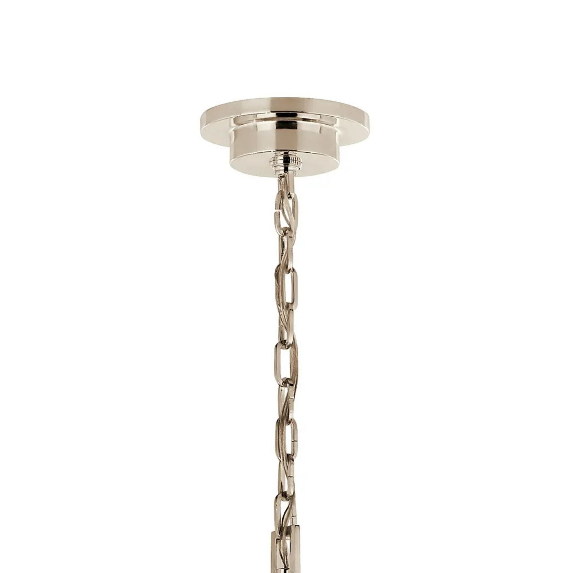 Carrick 54" 10-Light Chandelier, Polished Nickel Finish - Bees Lighting