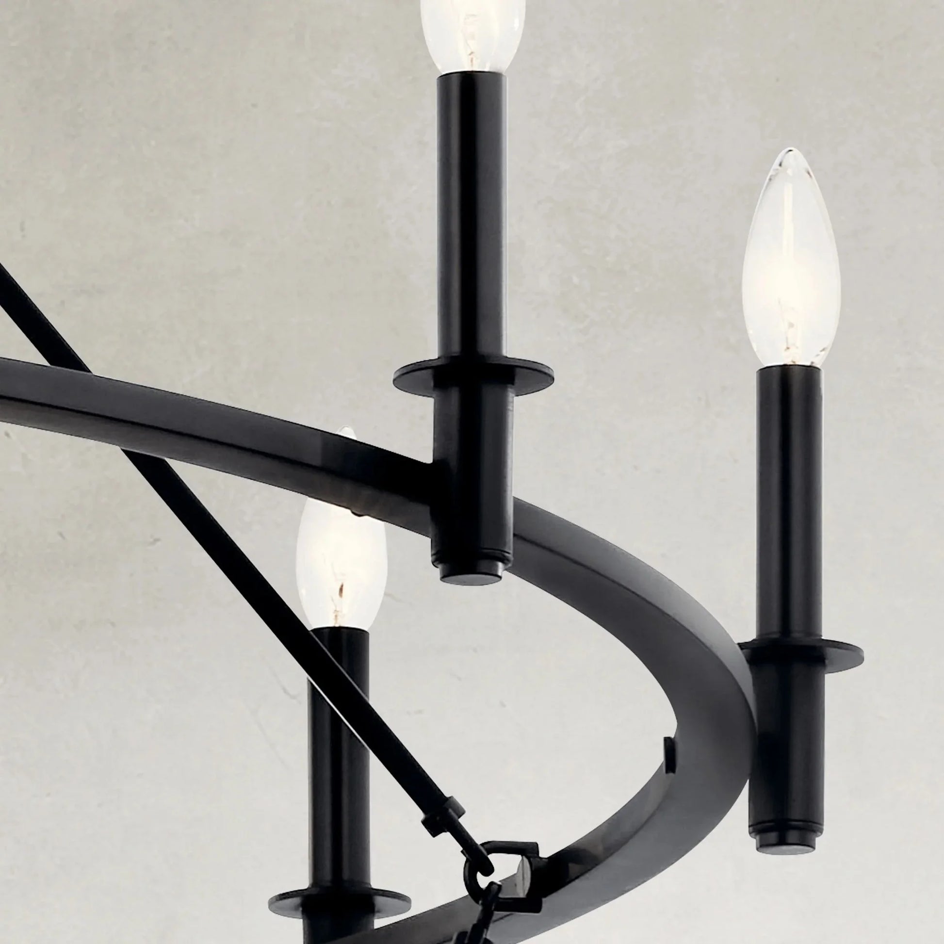 Kichler Lighting - Carrick 54" 18-Light Chandelier, Black Finish | Bees Lighting