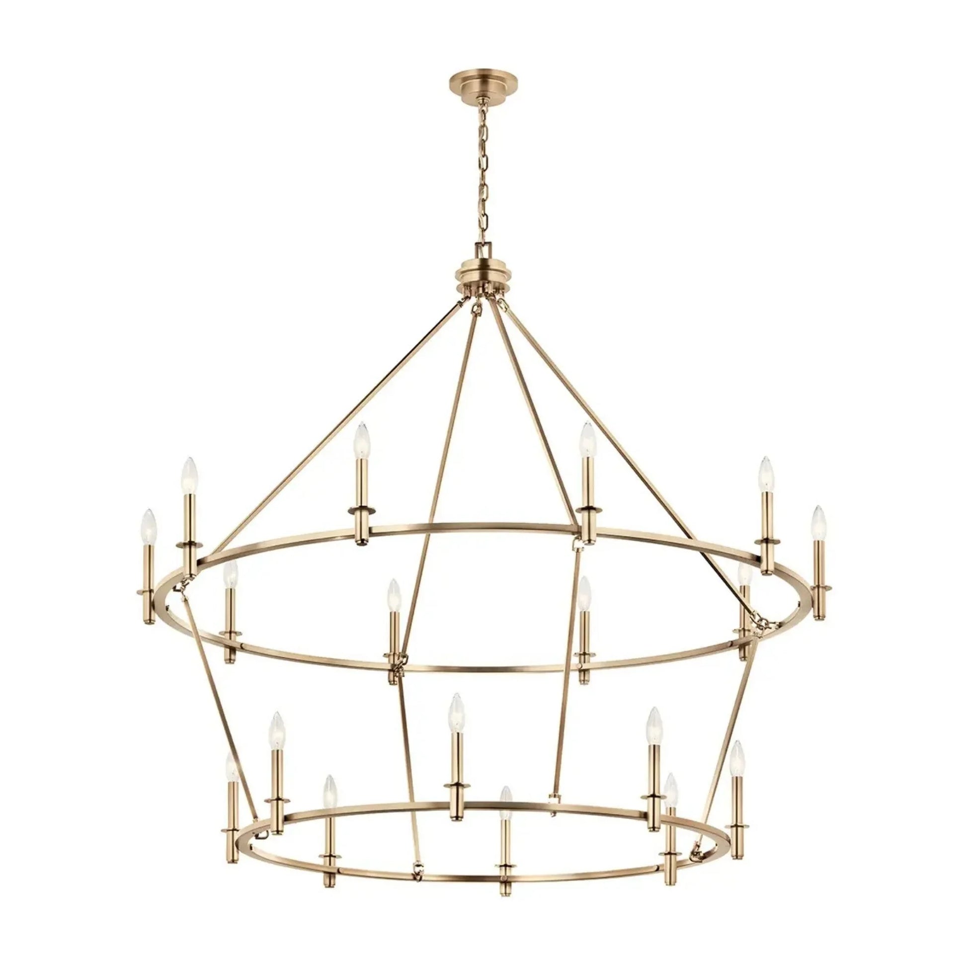 Carrick 54" 18-Light Chandelier, Champagne Bronze Finish - Bees Lighting