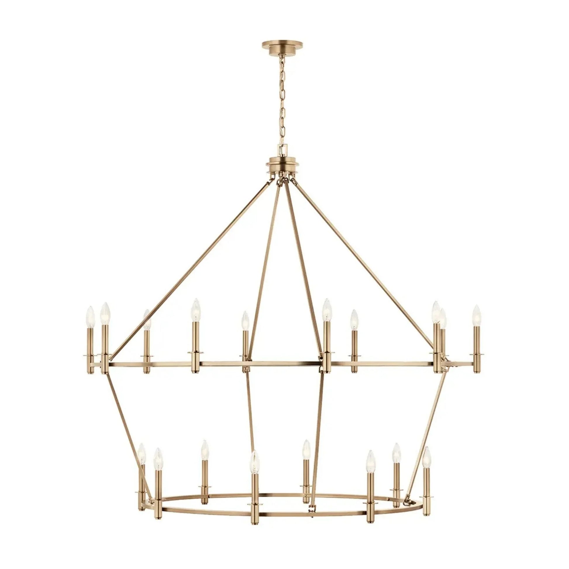 Carrick 54" 18-Light Chandelier, Champagne Bronze Finish - Bees Lighting