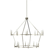 Carrick 54" 18-Light Chandelier, Polished Nickel Finish