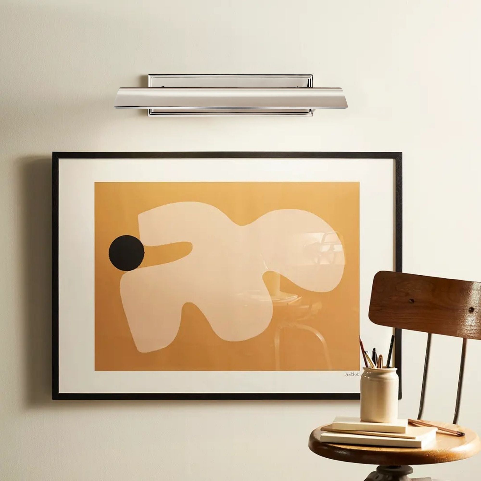 Carston 24" 2-Lights Picture Light, Polished Nickel Finish