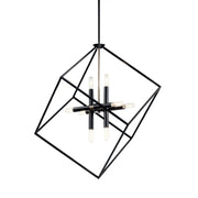 Cartone 26" 8-Light Chandelier, Black Finish
