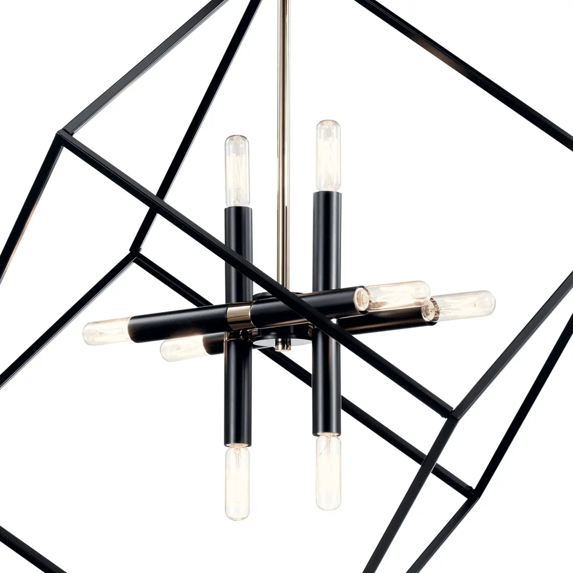 Cartone 26" 8-Light Chandelier, Black Finish