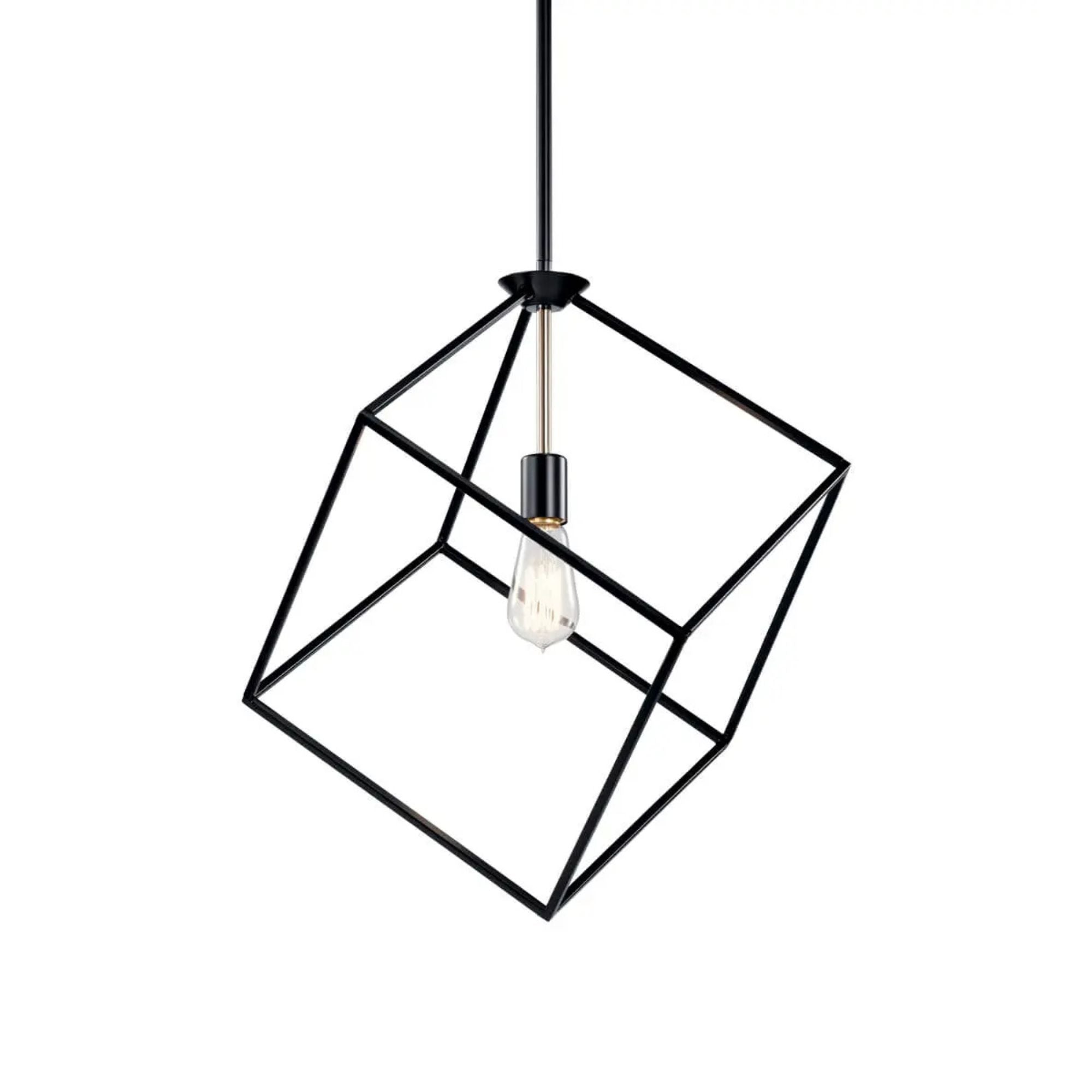 Cartone 17" Pendant, Black Finish